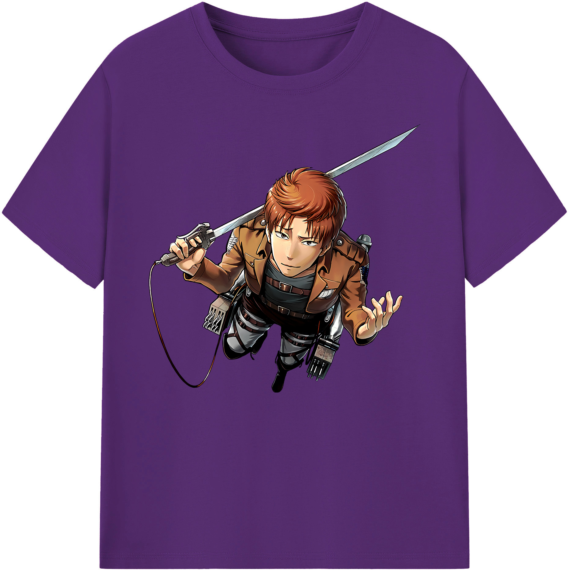 （画像用） 進撃の巨人 Attack on Titan 綿100％ メンズ半袖Tシャツ｜肌触りやわらか＆通気性