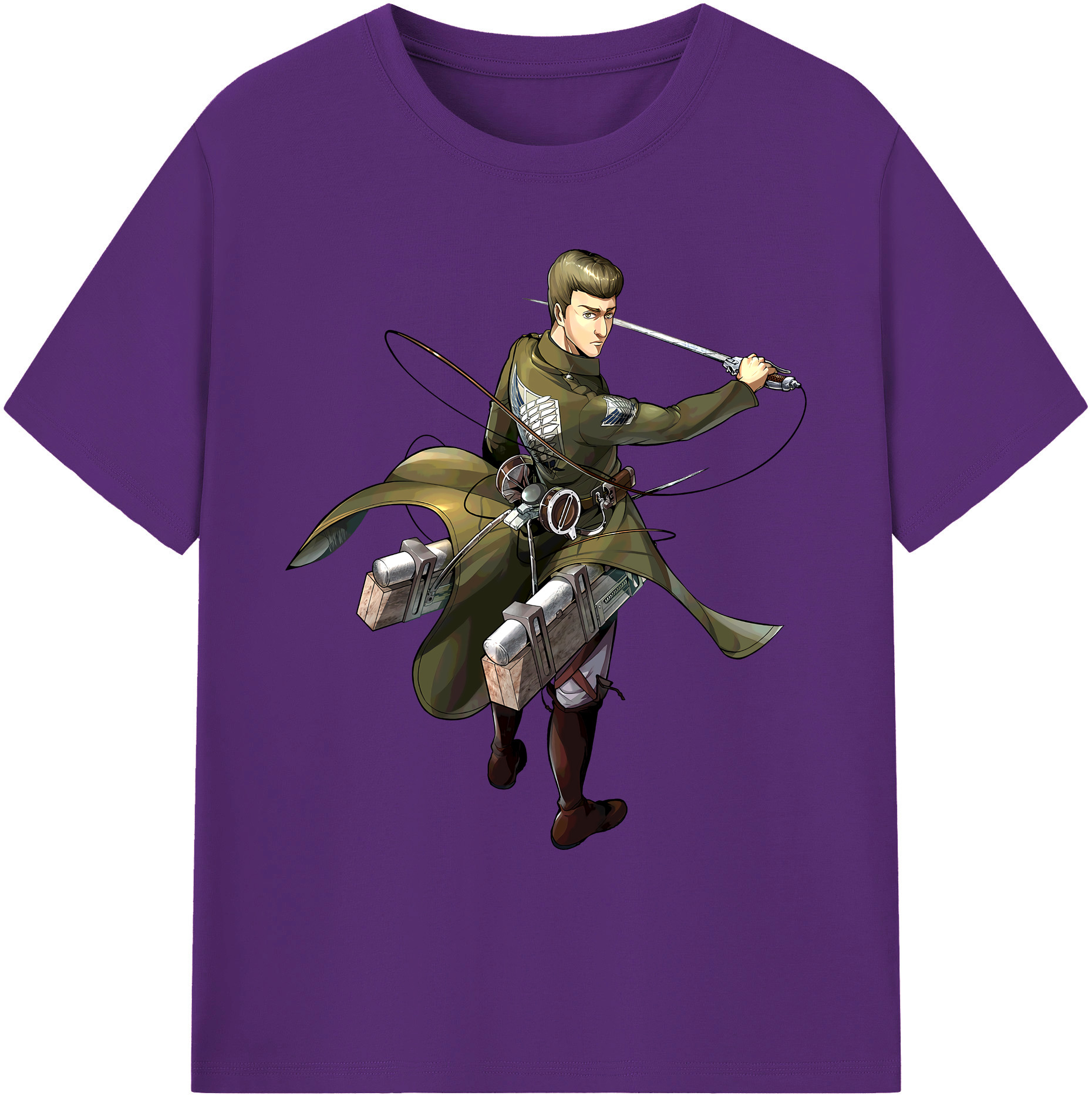 （画像用） 進撃の巨人 Attack on Titan 綿100％ メンズ半袖Tシャツ｜肌触りやわらか＆通気性