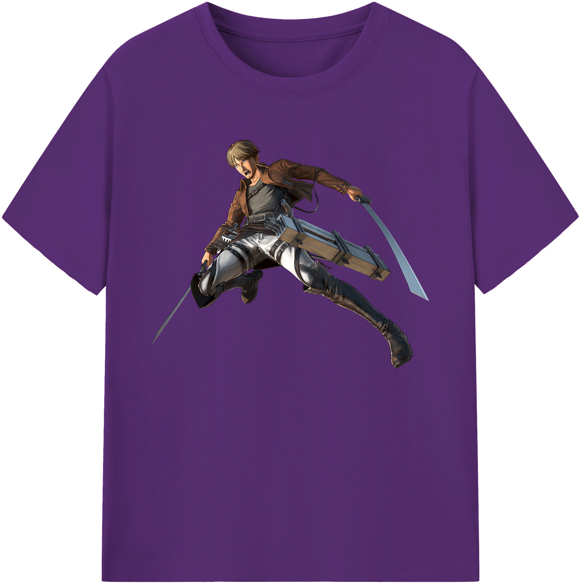 （画像用） 進撃の巨人 Attack on Titan 綿100％ メンズ半袖Tシャツ｜肌触りやわらか＆通気性