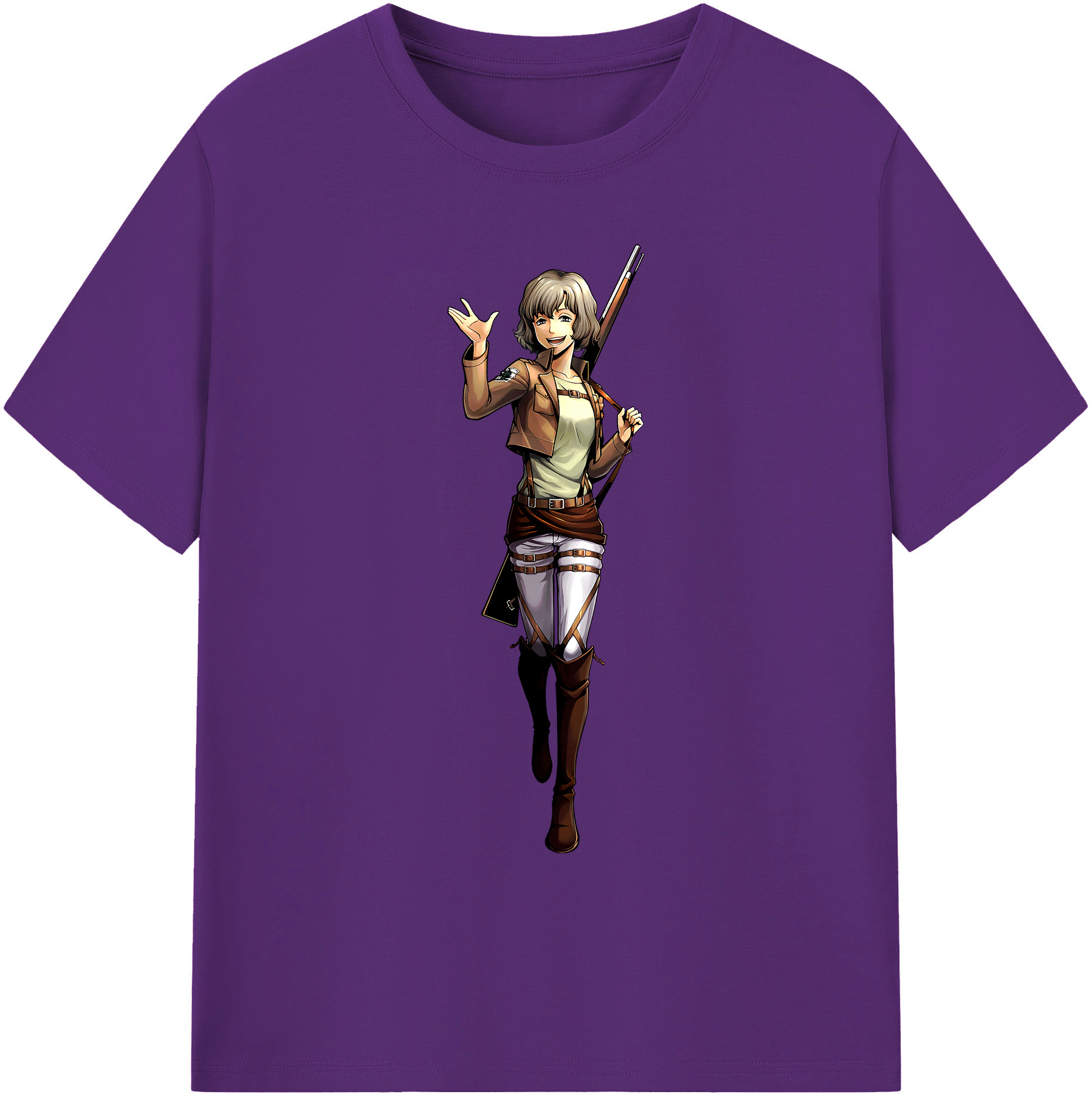 （画像用） 進撃の巨人 ヒツチ Attack on Titan Hitch 綿100％ メンズ半袖Tシャツ｜肌触りやわらか＆通気性