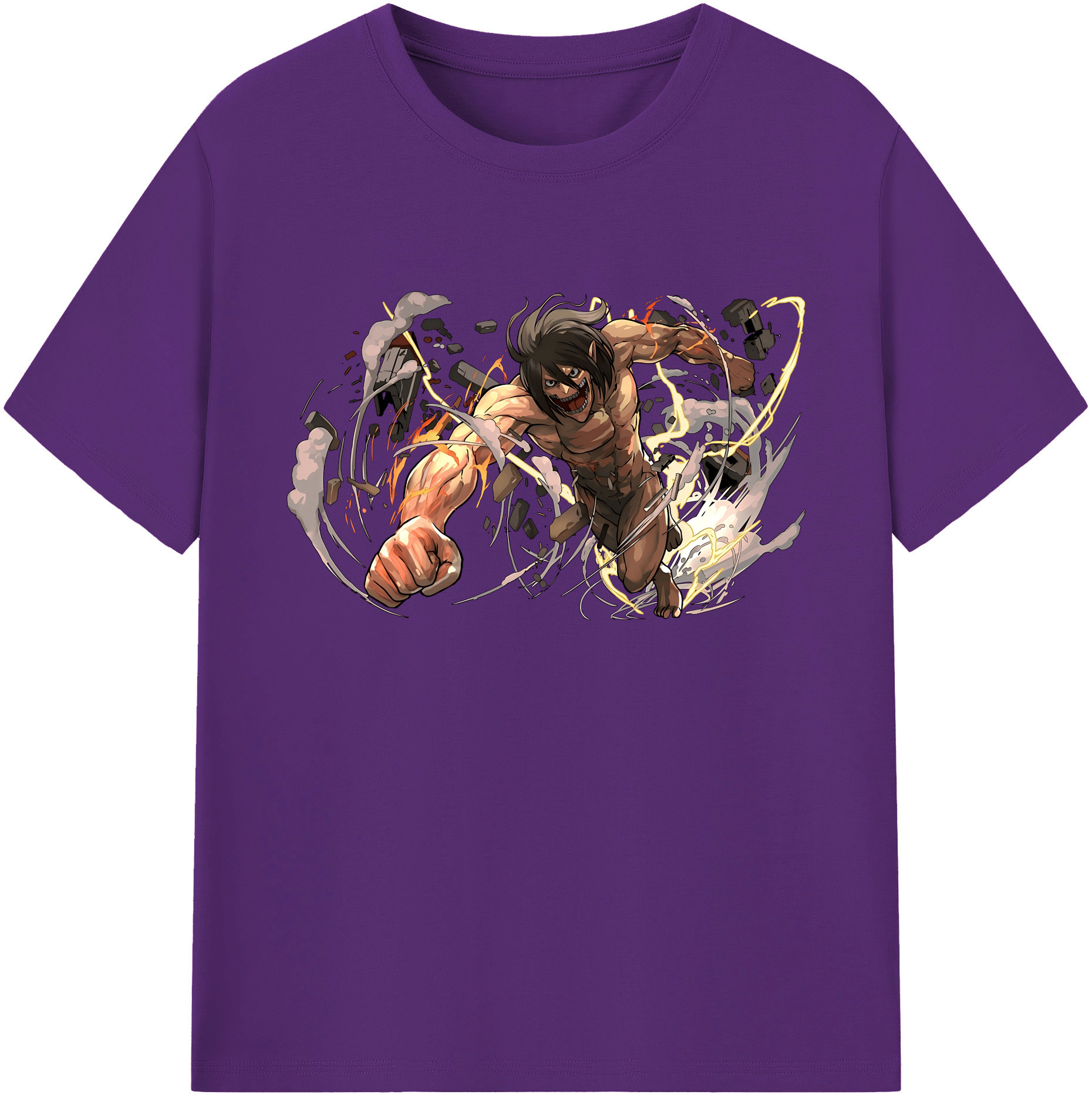 （画像用） 進撃の巨人 Attack on Titan 綿100％ メンズ半袖Tシャツ｜肌触りやわらか＆通気性