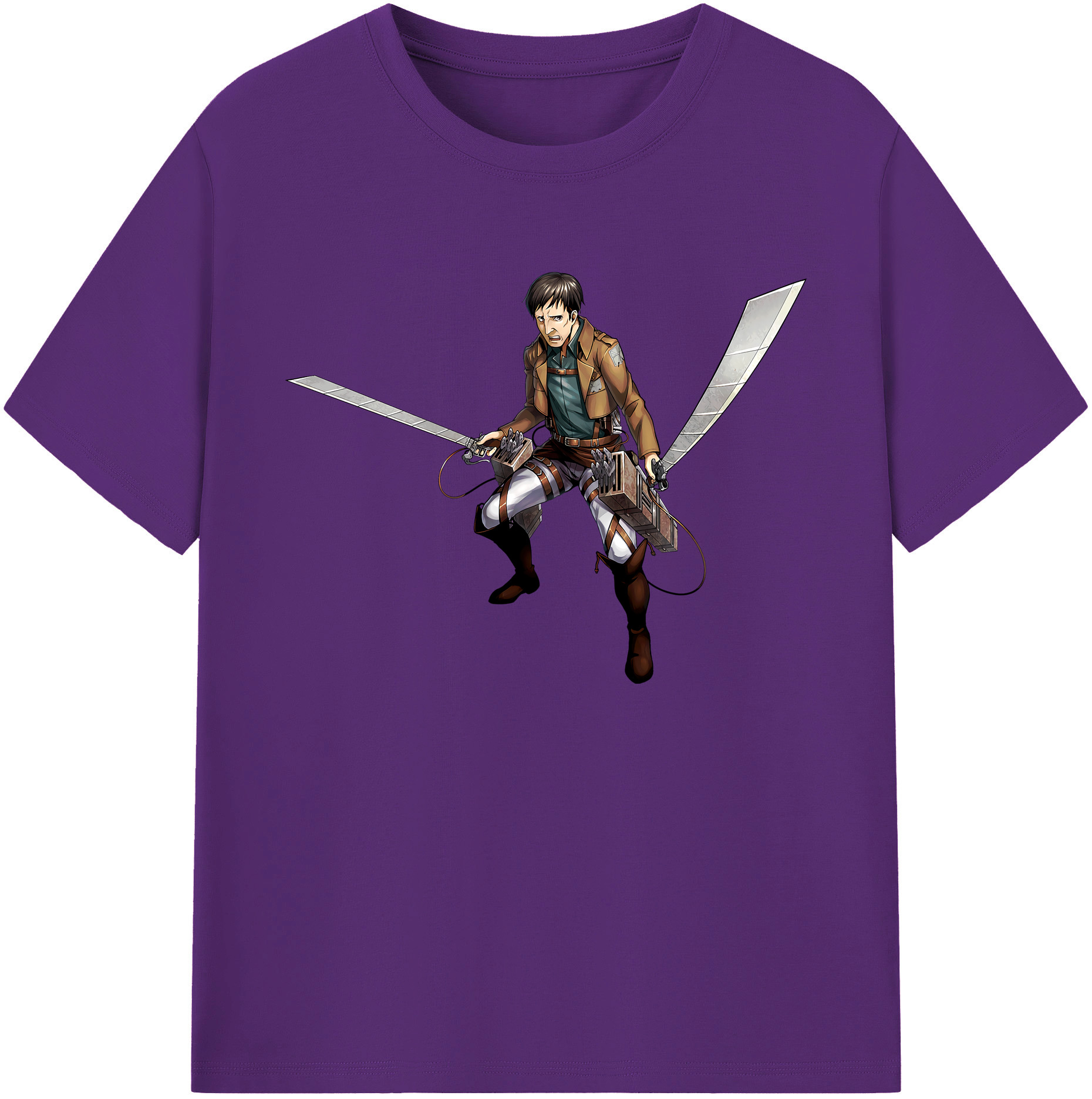 （画像用） 進撃の巨人 Attack on Titan 綿100％ メンズ半袖Tシャツ｜肌触りやわらか＆通気性