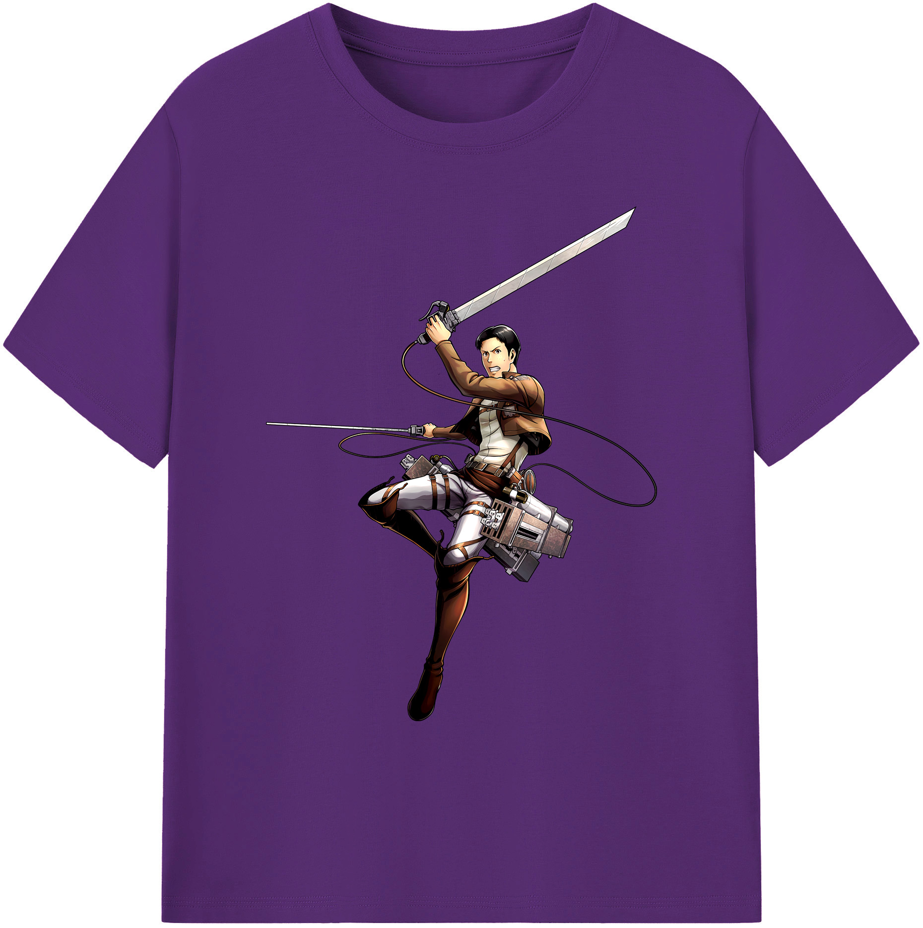 （画像用） 進撃の巨人 Attack on Titan 綿100％ メンズ半袖Tシャツ｜肌触りやわらか＆通気性