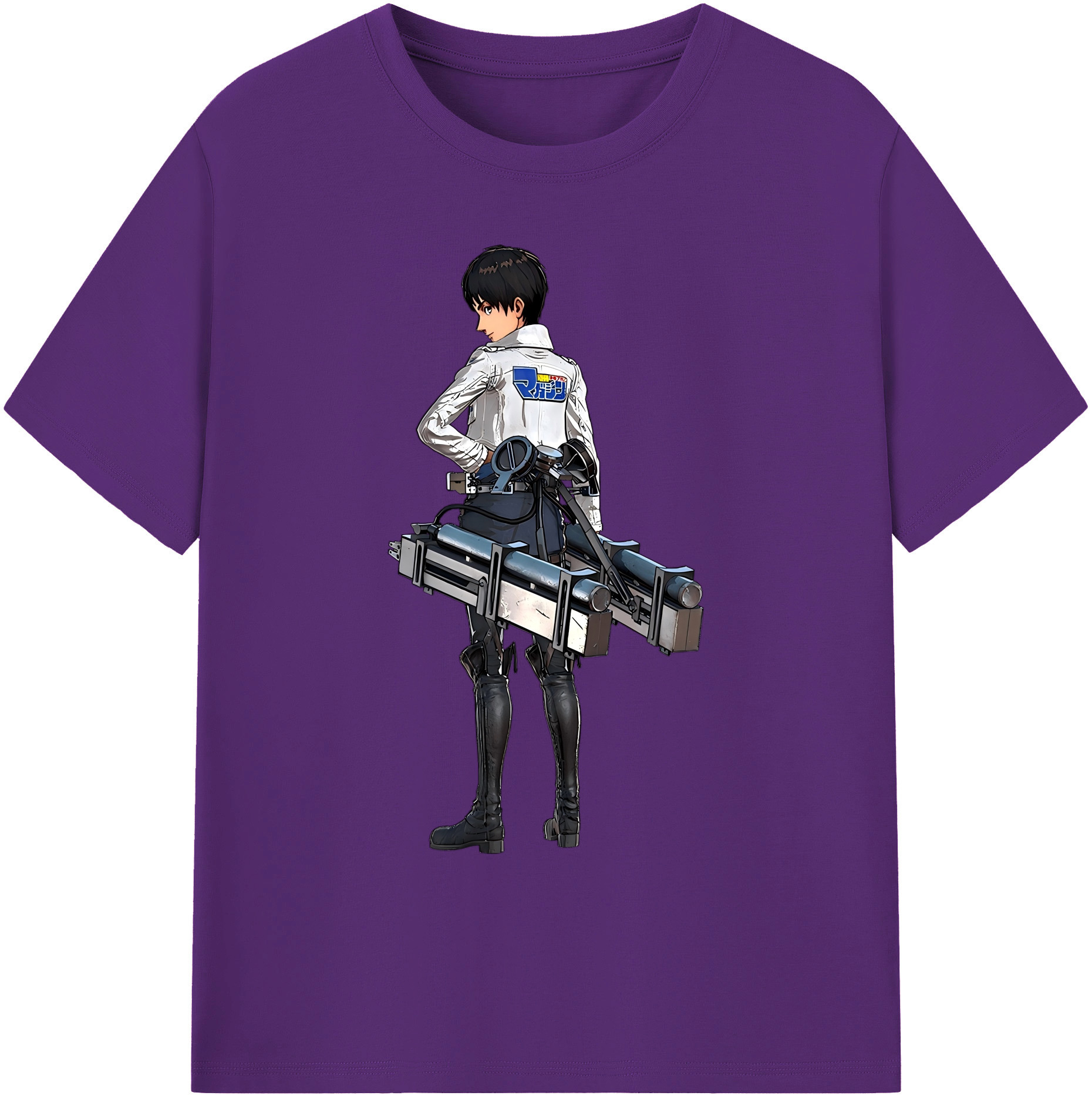（画像用） 進撃の巨人 エレン･イェーガー Attack on Titan Eren Jäger 綿100％ メンズ半袖Tシャツ｜肌触りやわらか＆通気性