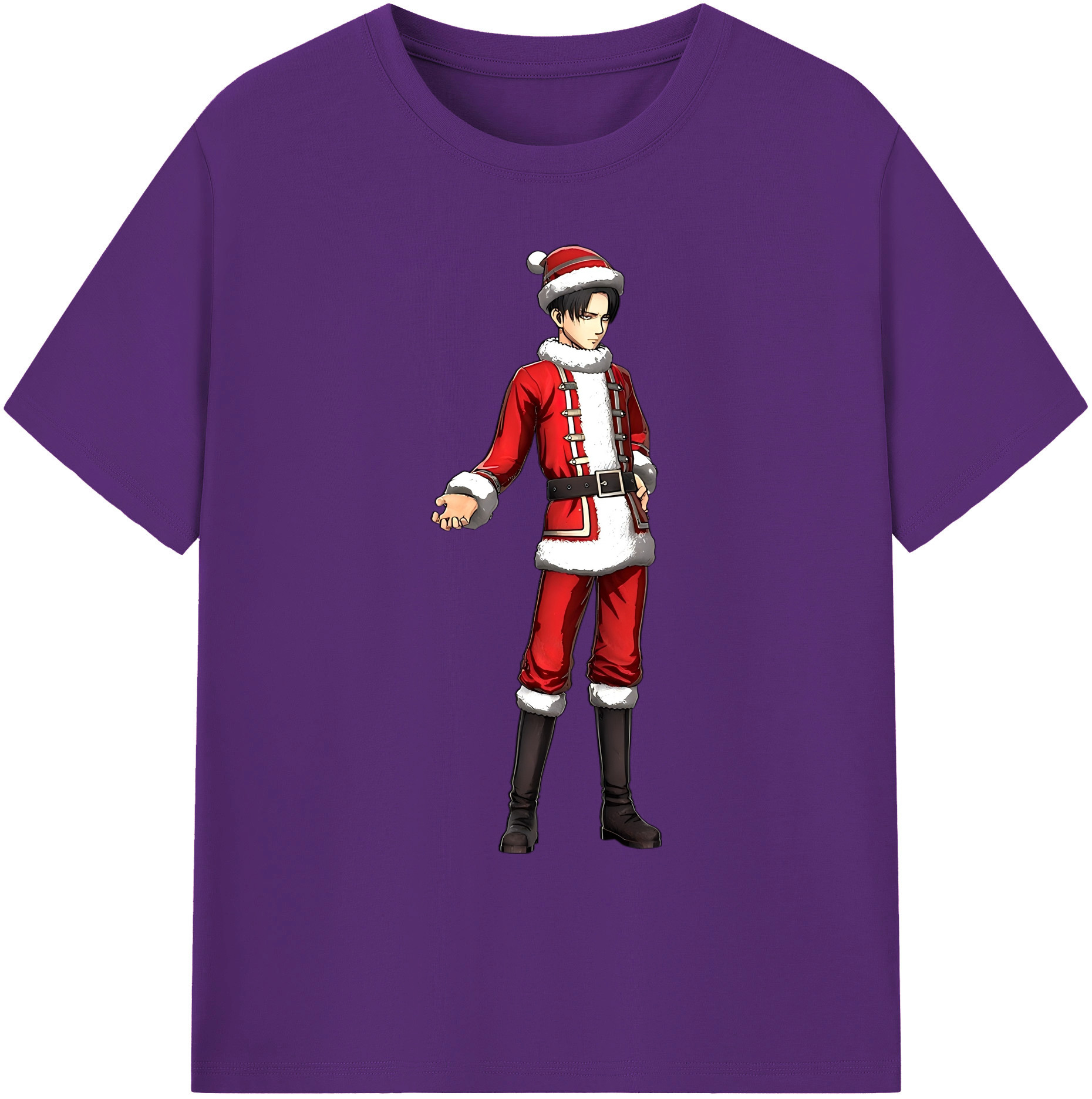 （画像用） 進撃の巨人 リヴァイ·アッカーマン Attack on Titan Levi Ackerman 綿100％ メンズ半袖Tシャツ｜肌触りやわらか＆通気性
