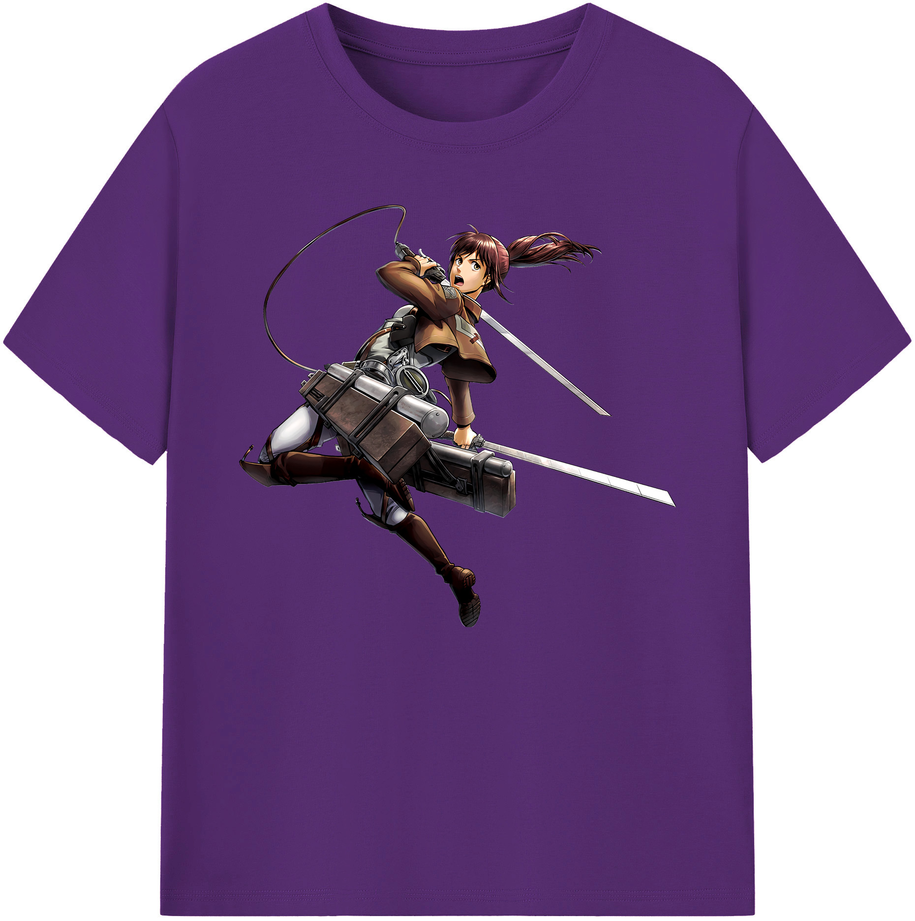 （画像用） 進撃の巨人 サシャ·ブラウス Attack on Titan Sasha Blaus 綿100％ メンズ半袖Tシャツ｜肌触りやわらか＆通気性