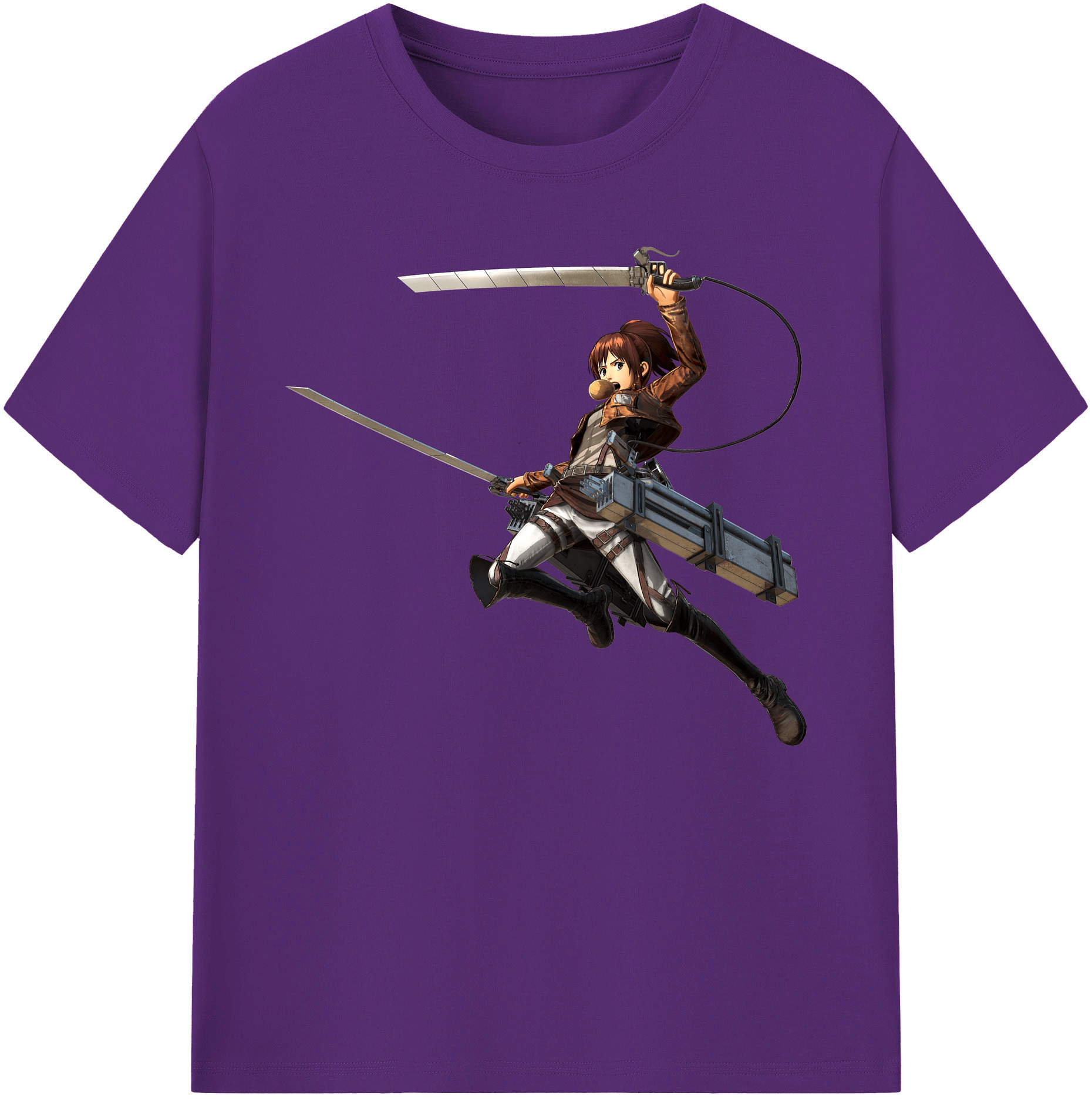 （画像用） 進撃の巨人 サシャ·ブラウス Attack on Titan Sasha Blaus 綿100％ メンズ半袖Tシャツ｜肌触りやわらか＆通気性