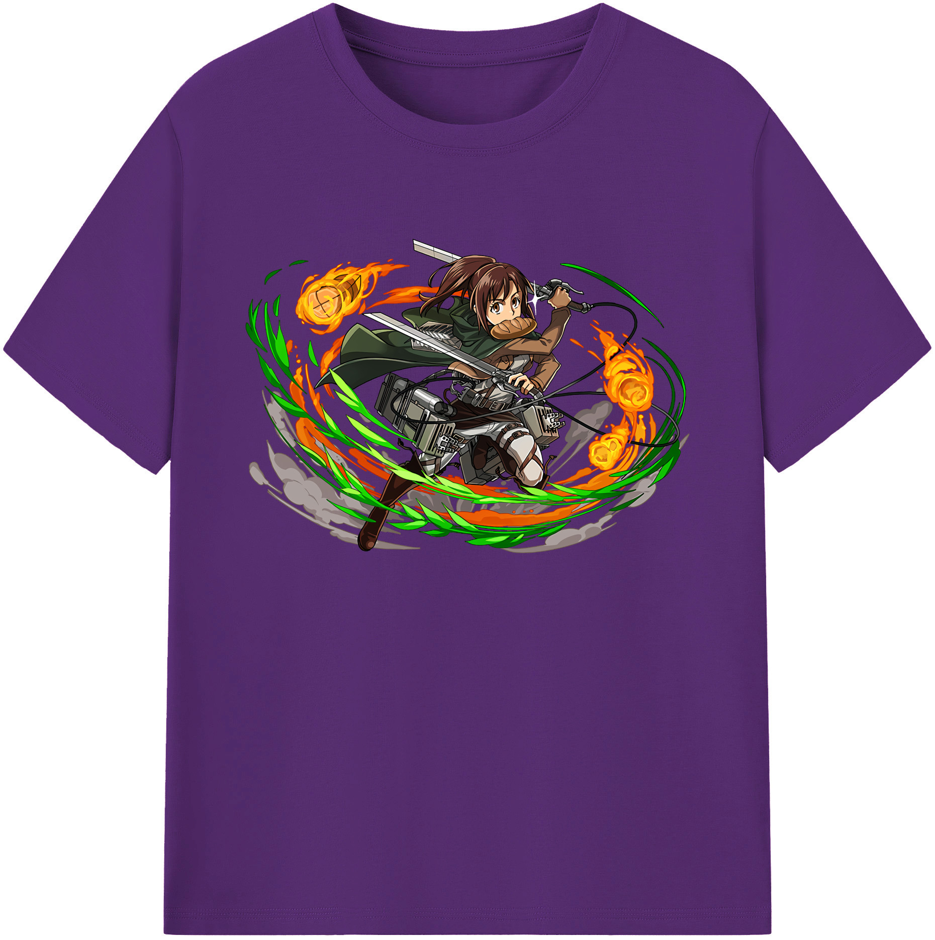 （画像用） 進撃の巨人 サシャ·ブラウス Attack on Titan Sasha Blaus 綿100％ メンズ半袖Tシャツ｜肌触りやわらか＆通気性