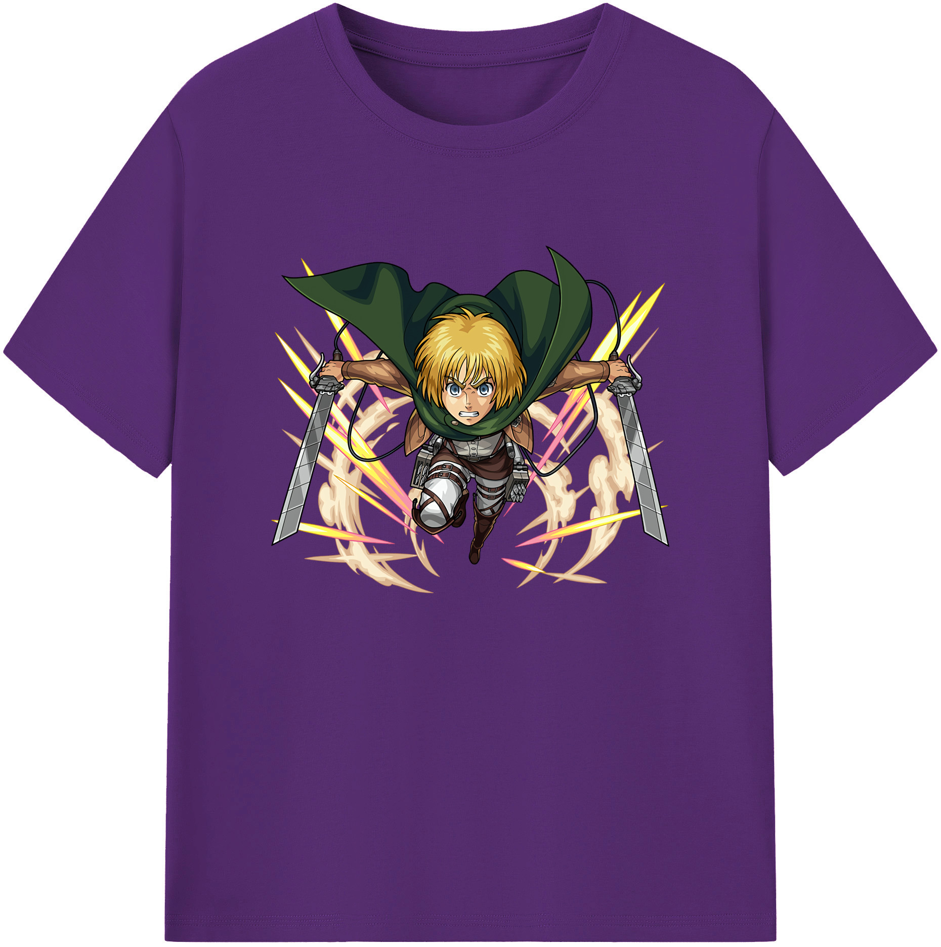 （画像用） 進撃の巨人 アルミン·アルレルト Attack on Titan Armin Arlert 綿100％ メンズ半袖Tシャツ｜肌触りやわらか＆通気性