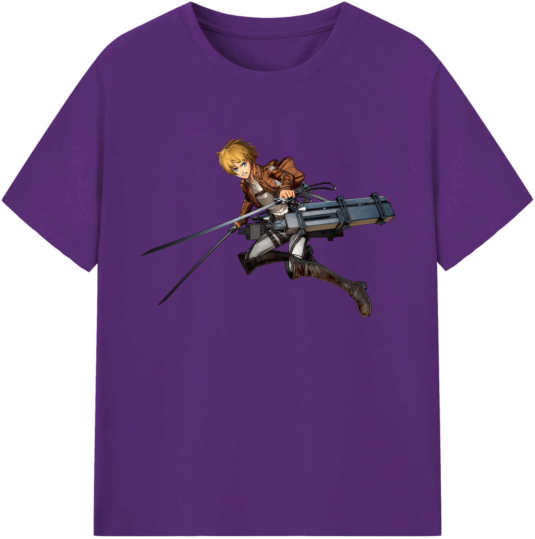 （画像用） 進撃の巨人 アルミン·アルレルト Attack on Titan Armin Arlert 綿100％ メンズ半袖Tシャツ｜肌触りやわらか＆通気性