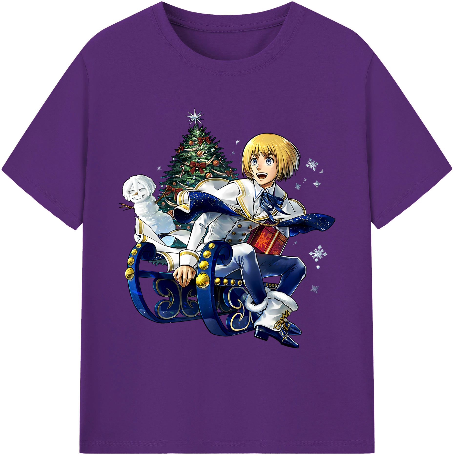 （画像用） 進撃の巨人 アルミン·アルレルト Attack on Titan Armin Arlert 綿100％ メンズ半袖Tシャツ｜肌触りやわらか＆通気性