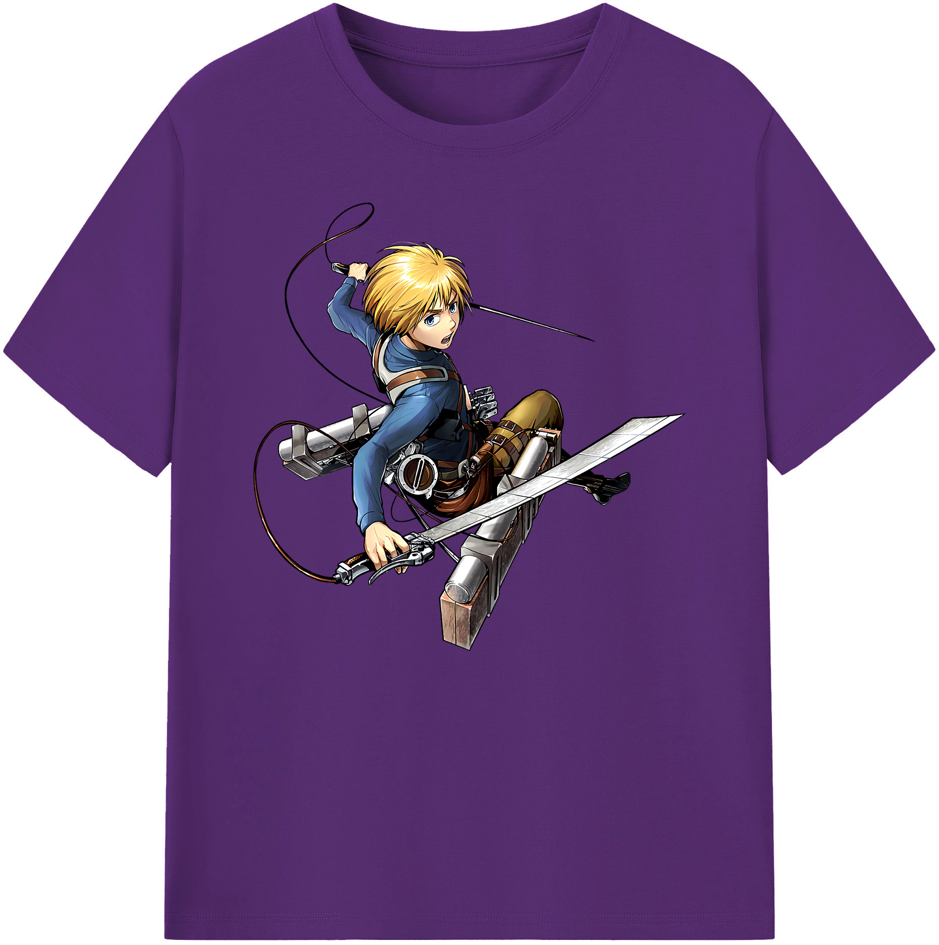 （画像用） 進撃の巨人 アルミン·アルレルト Attack on Titan Armin Arlert 綿100％ メンズ半袖Tシャツ｜肌触りやわらか＆通気性