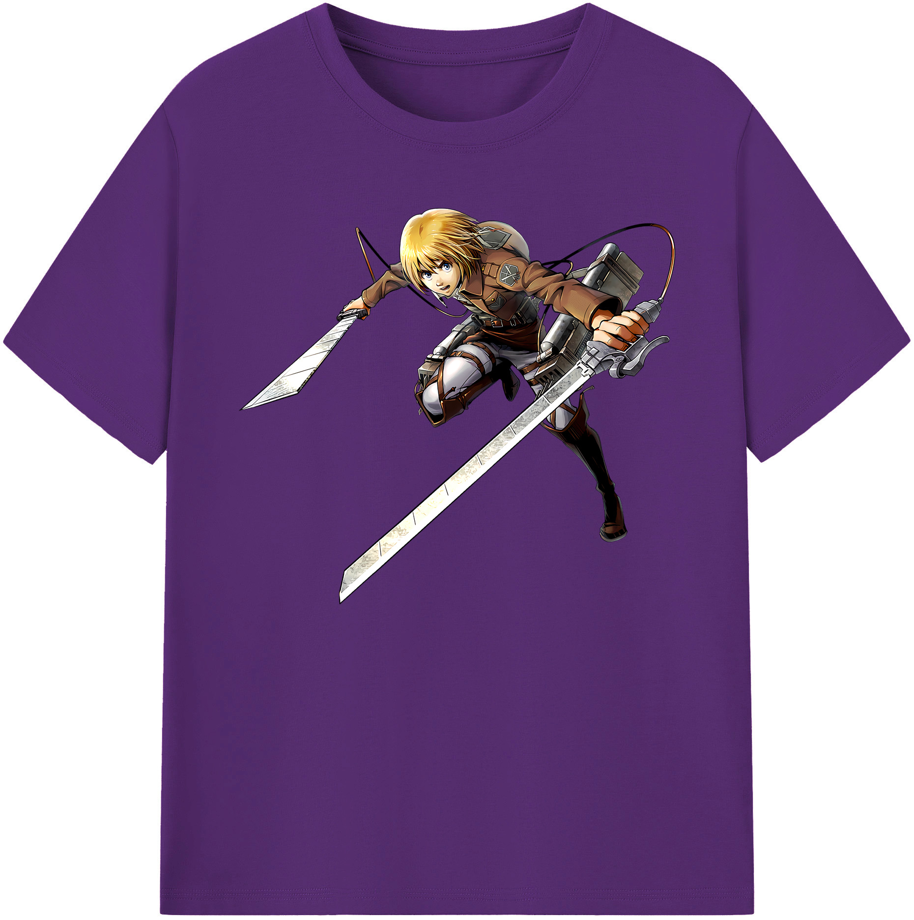 （画像用） 進撃の巨人 アルミン·アルレルト Attack on Titan Armin Arlert 綿100％ メンズ半袖Tシャツ｜肌触りやわらか＆通気性