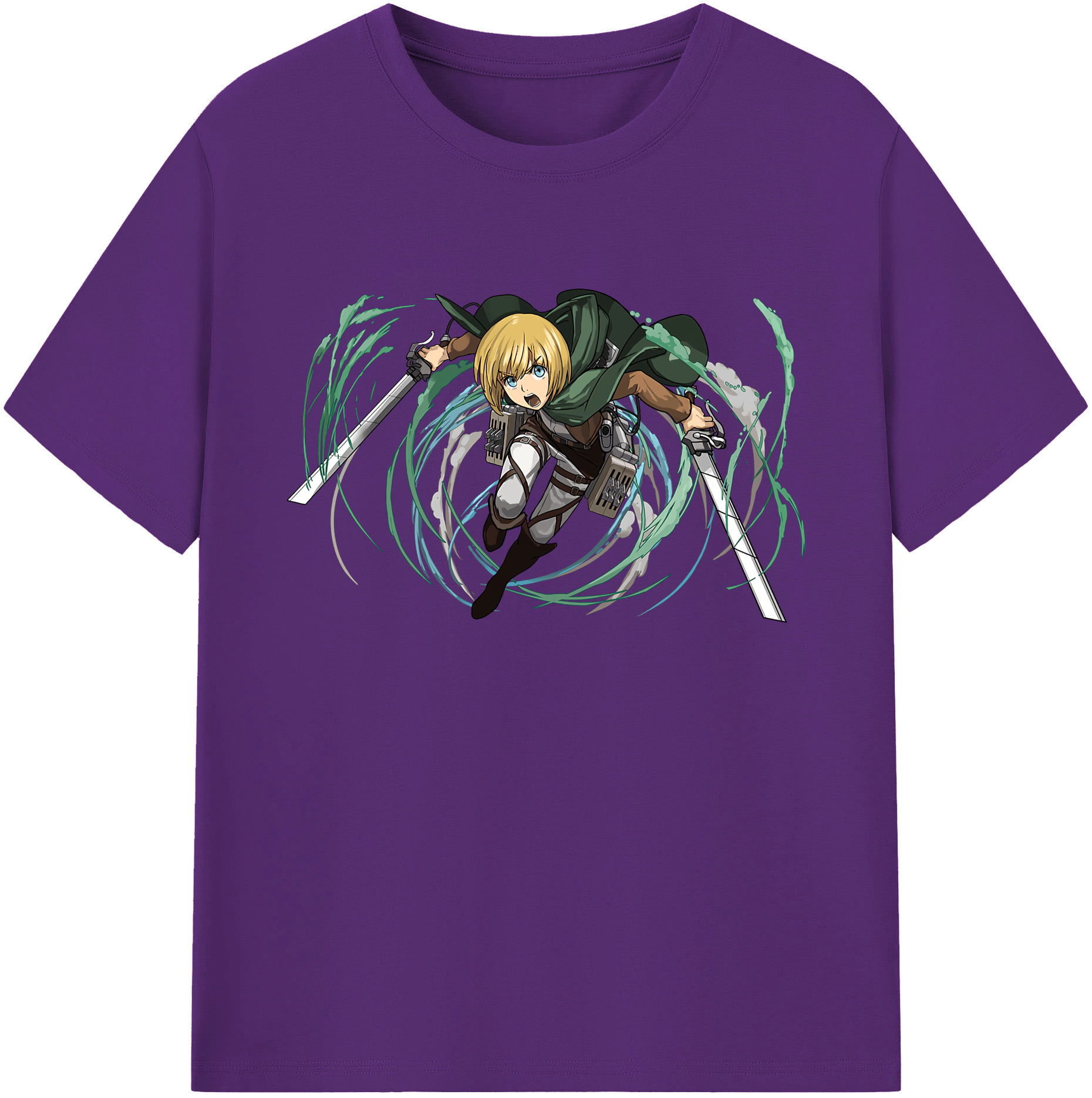 （画像用） 進撃の巨人 アルミン·アルレルト Attack on Titan Armin Arlert 綿100％ メンズ半袖Tシャツ｜肌触りやわらか＆通気性