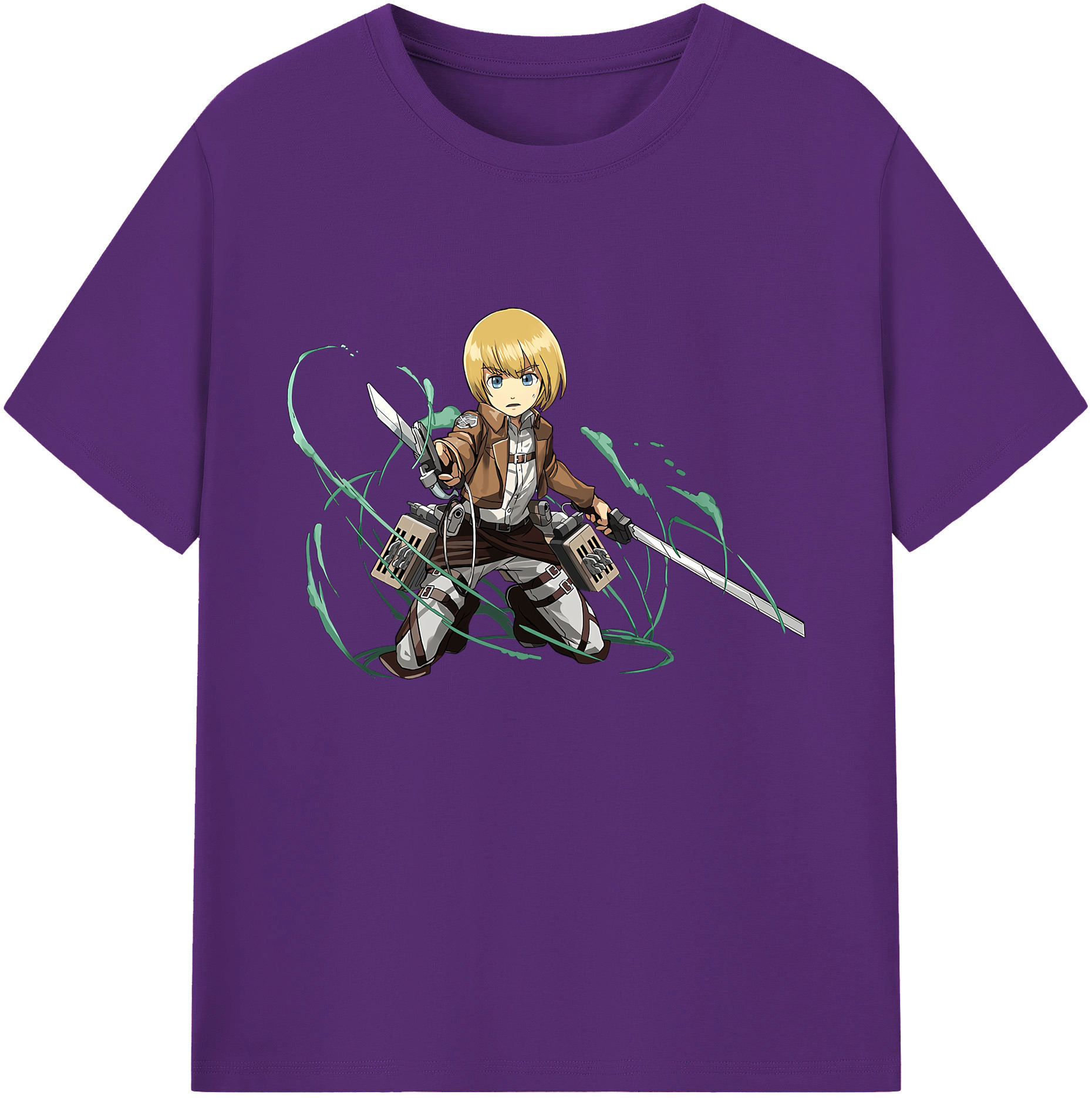 （画像用） 進撃の巨人 アルミン·アルレルト Attack on Titan Armin Arlert 綿100％ メンズ半袖Tシャツ｜肌触りやわらか＆通気性