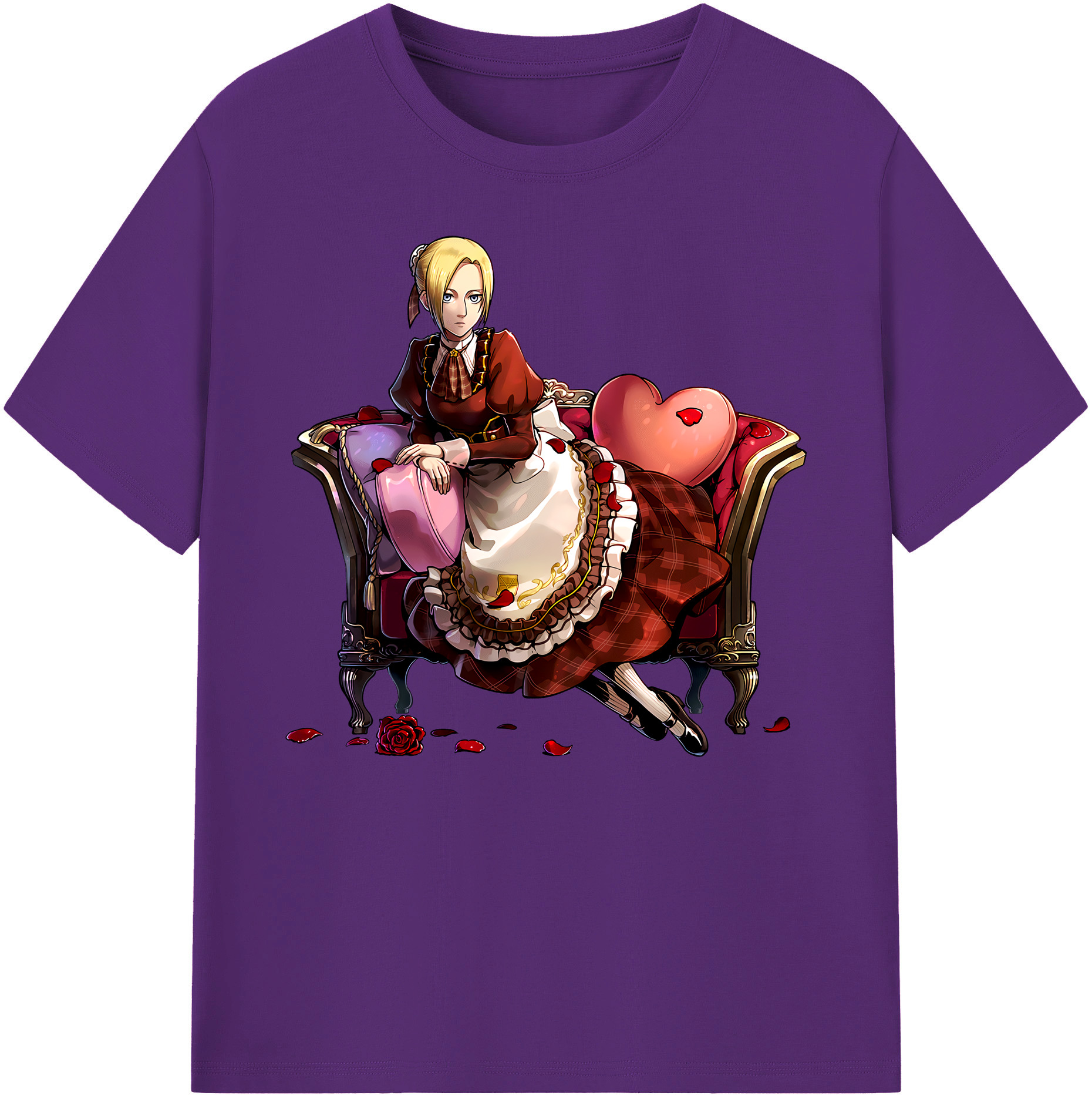 （画像用） 進撃の巨人 アニ・レオンハート Attack on Titan Annie Leonhart 綿100％ メンズ半袖Tシャツ｜肌触りやわらか＆通気性