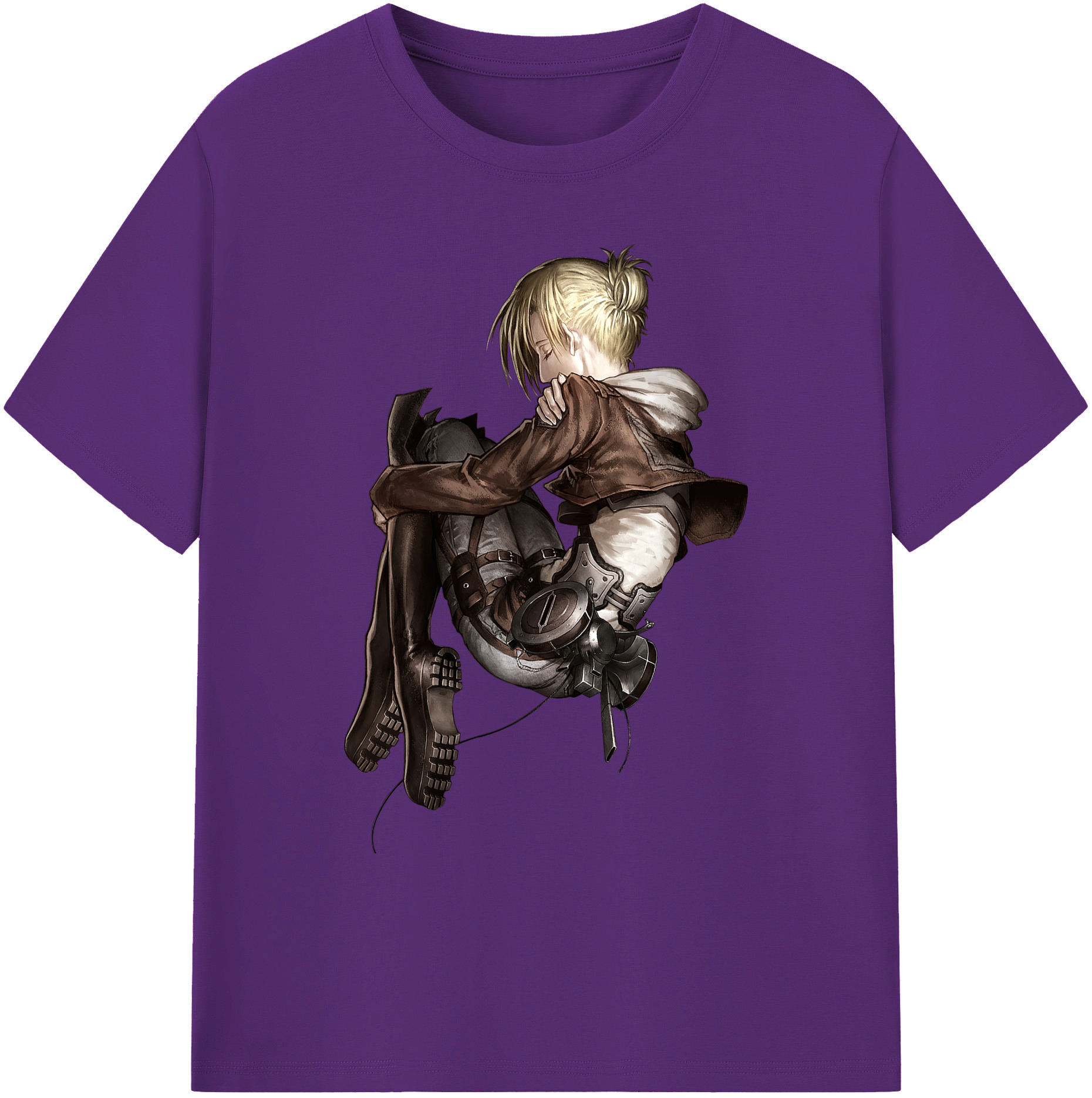 （画像用） 進撃の巨人 アニ・レオンハート Attack on Titan Annie Leonhart 綿100％ メンズ半袖Tシャツ｜肌触りやわらか＆通気性