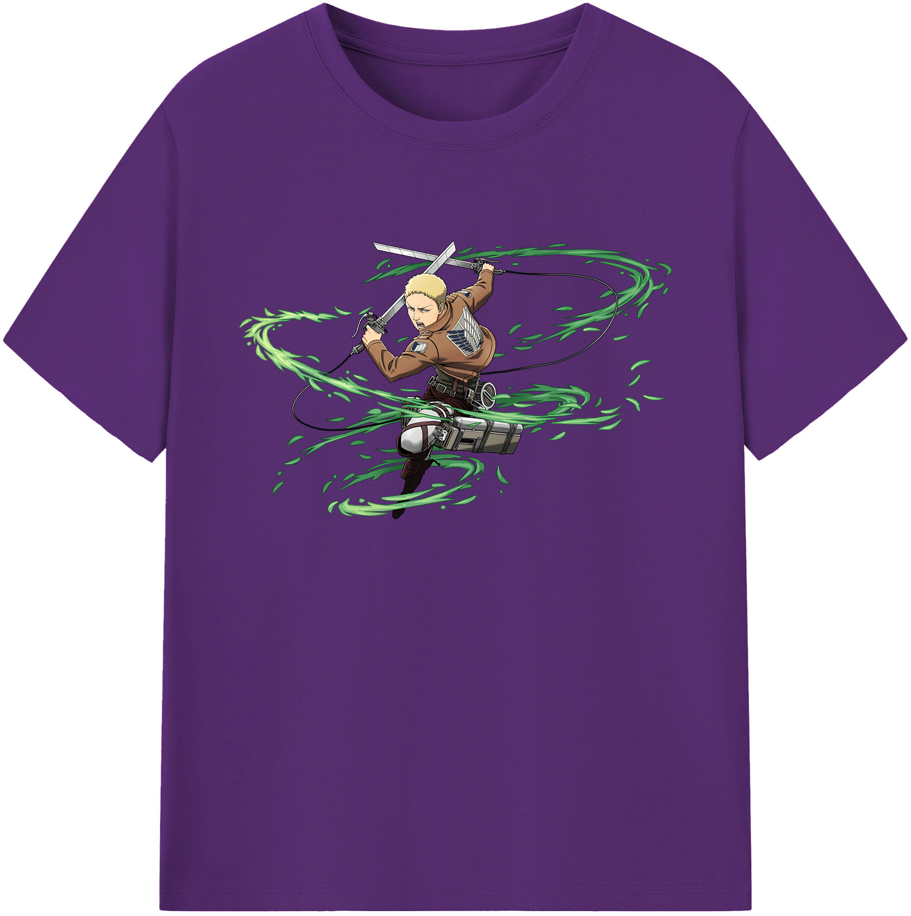 （画像用） 進撃の巨人 ライナー・ブラウン Attack on Titan Reiner Braun 綿100％ メンズ半袖Tシャツ｜肌触りやわらか＆通気性