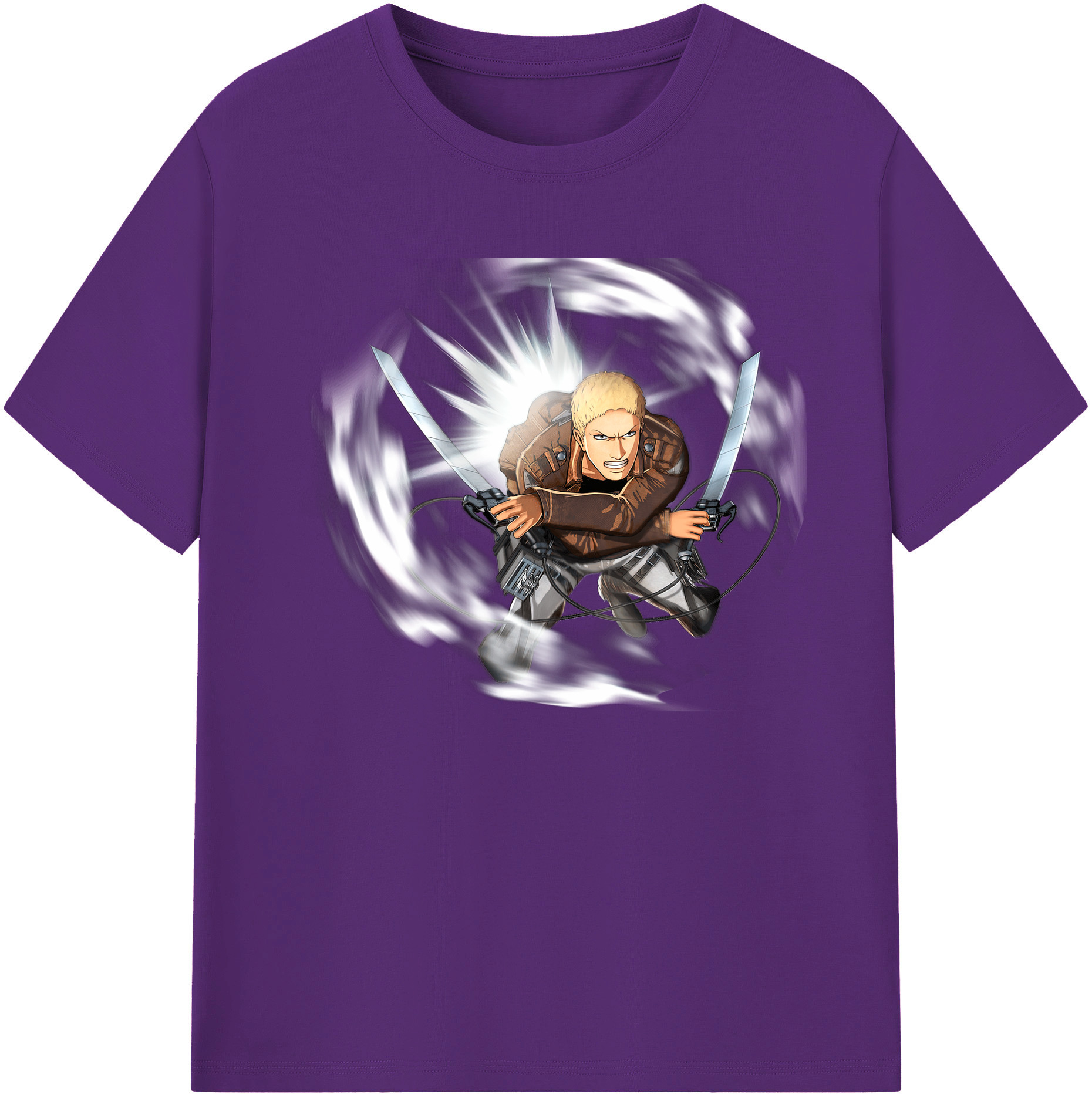 （画像用） 進撃の巨人 ライナー・ブラウン Attack on Titan Reiner Braun 綿100％ メンズ半袖Tシャツ｜肌触りやわらか＆通気性