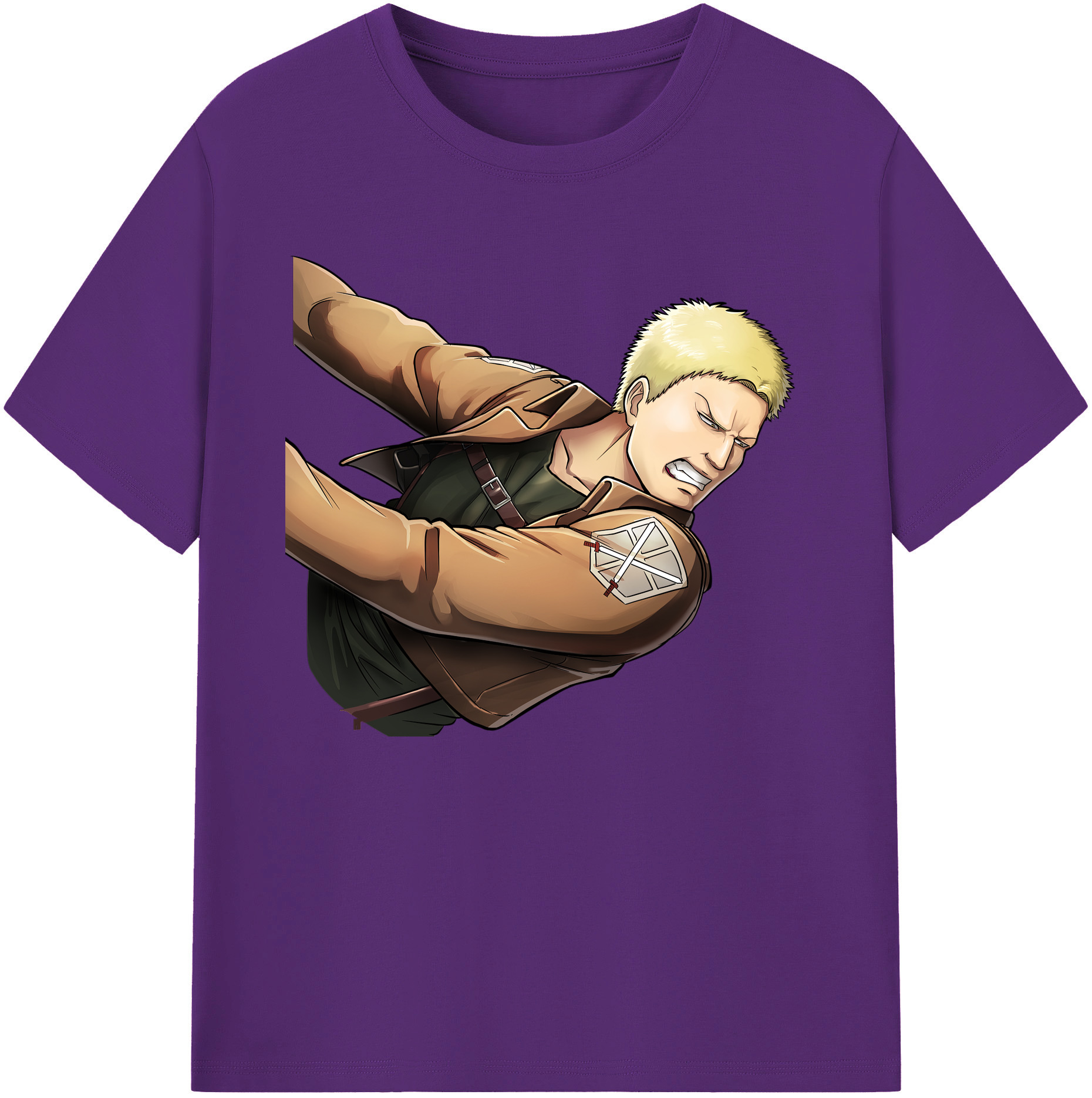 （画像用） 進撃の巨人 ライナー・ブラウン Attack on Titan Reiner Braun 綿100％ メンズ半袖Tシャツ｜肌触りやわらか＆通気性