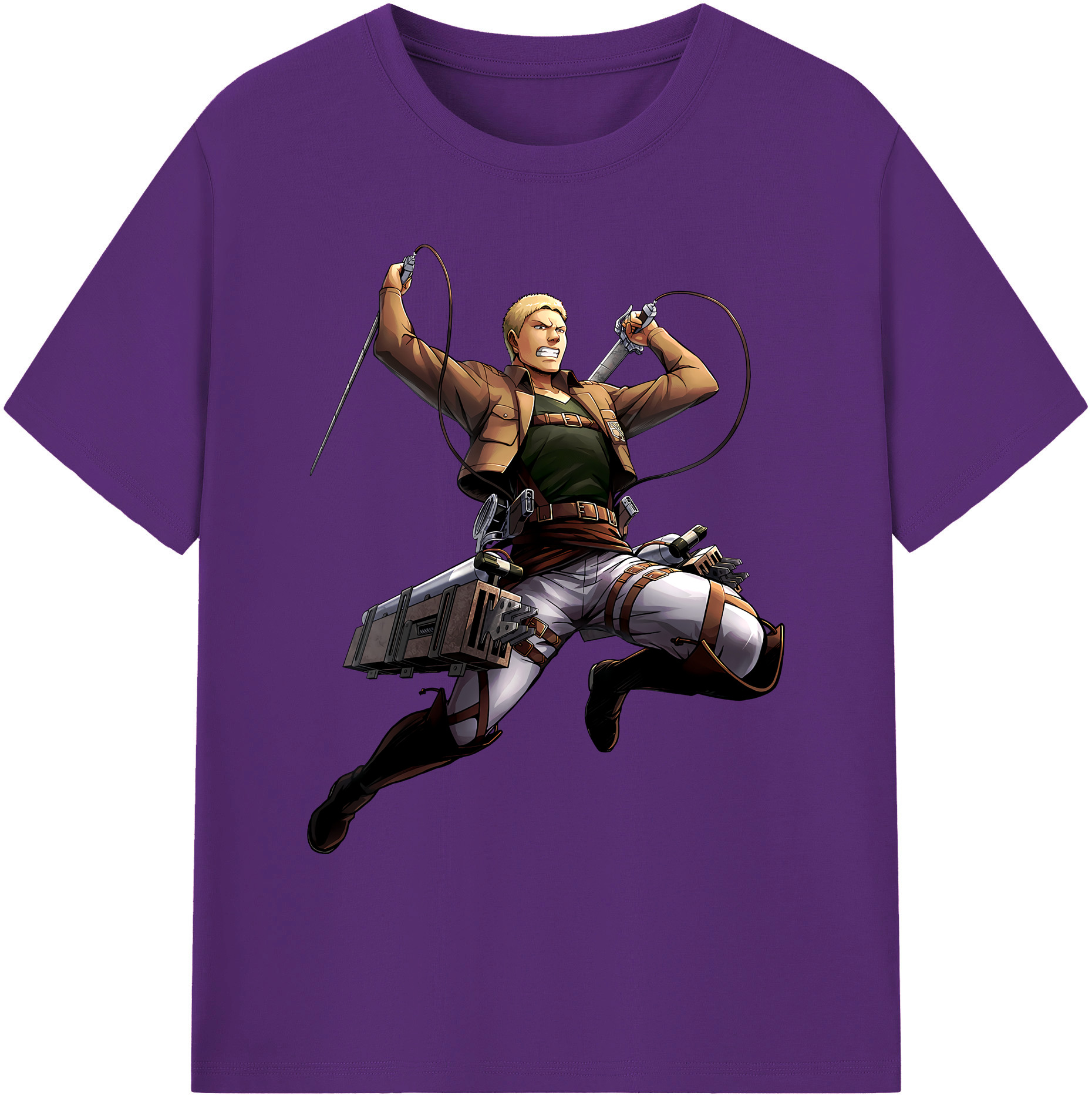 （画像用） 進撃の巨人 ライナー・ブラウン Attack on Titan Reiner Braun 綿100％ メンズ半袖Tシャツ｜肌触りやわらか＆通気性