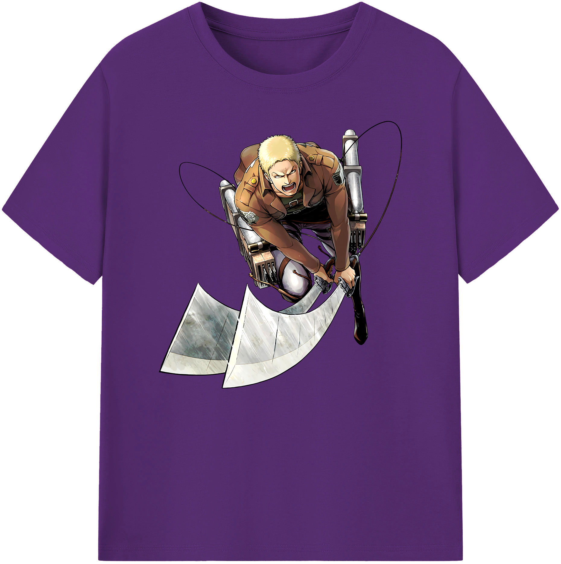 （画像用） 進撃の巨人 ライナー・ブラウン Attack on Titan Reiner Braun 綿100％ メンズ半袖Tシャツ｜肌触りやわらか＆通気性