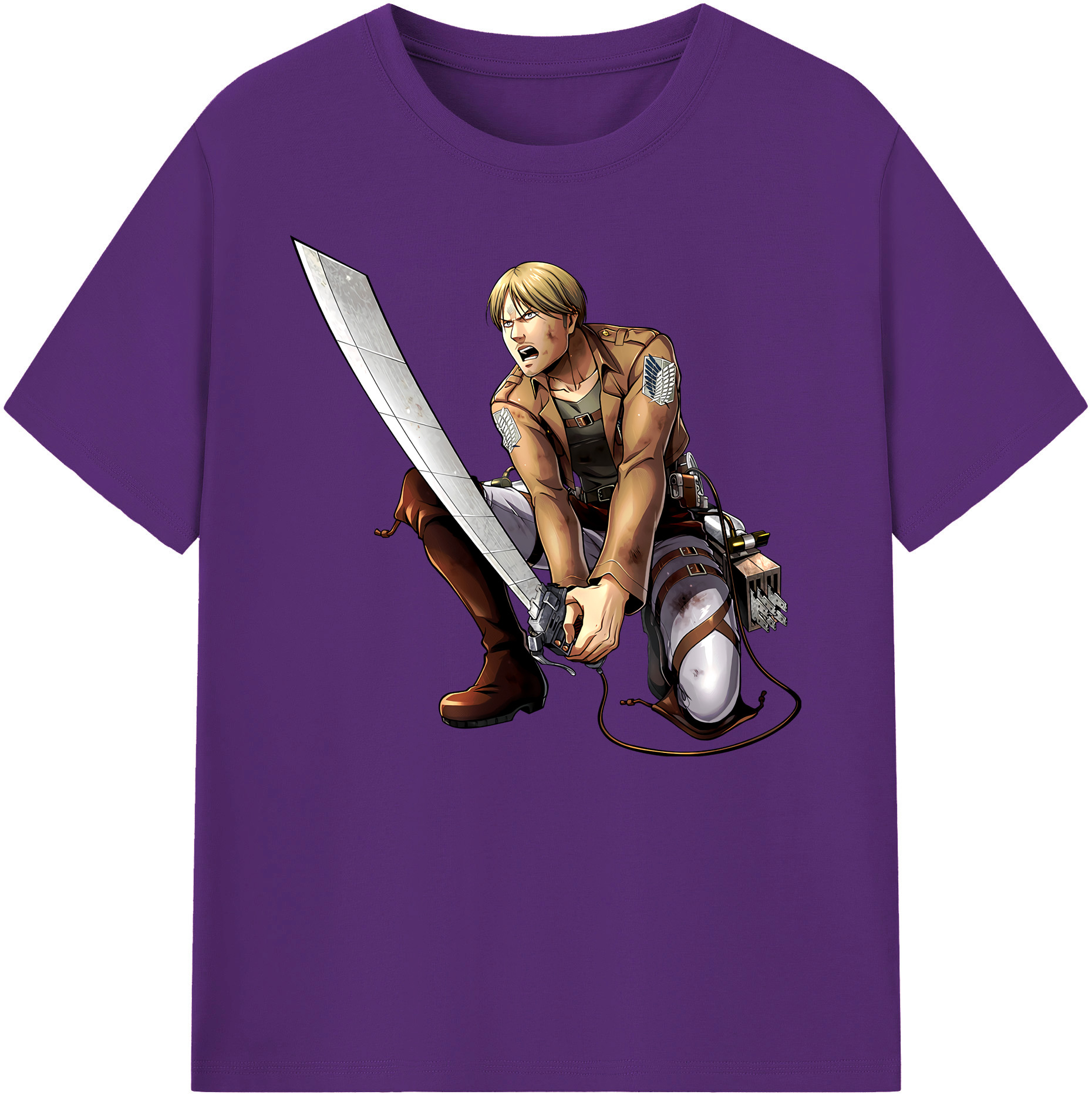 （画像用） 進撃の巨人 ミケ·ザカリアス Attack on Titan Mike Zakarius 綿100％ メンズ半袖Tシャツ｜肌触りやわらか＆通気性
