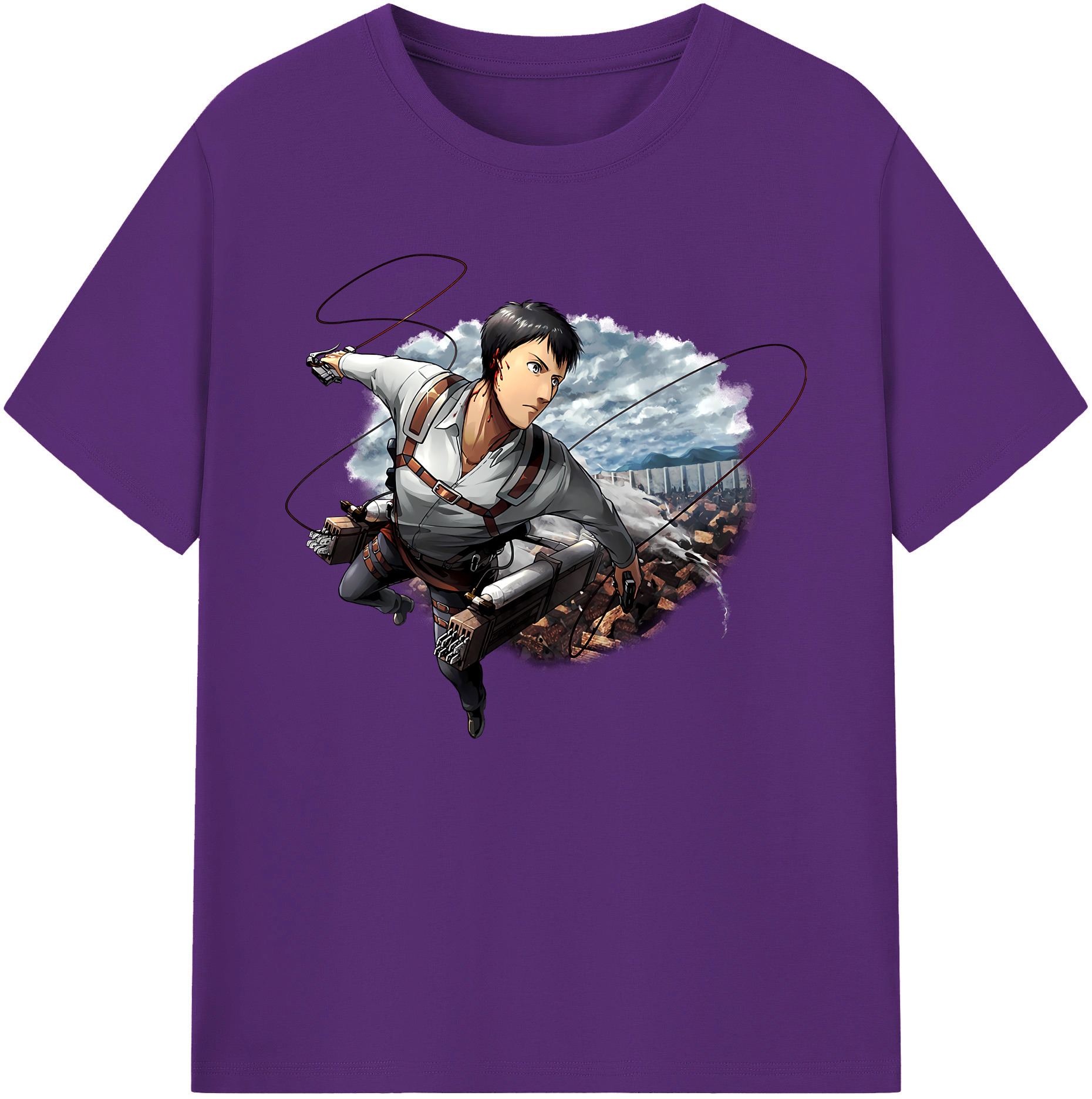 （画像用） 進撃の巨人 ベルトルト・フーバー Attack on Titan Bertholdt Hoover 綿100％ メンズ半袖Tシャツ｜肌触りやわらか＆通気性