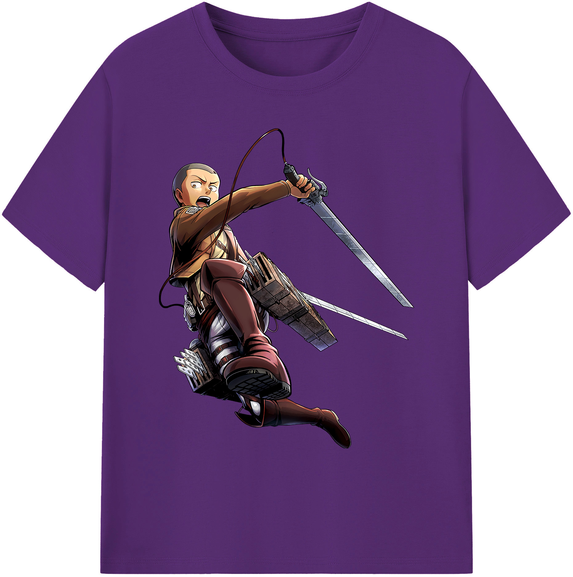 （画像用） 進撃の巨人 コニー·スプリンガー Attack on Titan Connie Springer 綿100％ メンズ半袖Tシャツ｜肌触りやわらか＆通気性