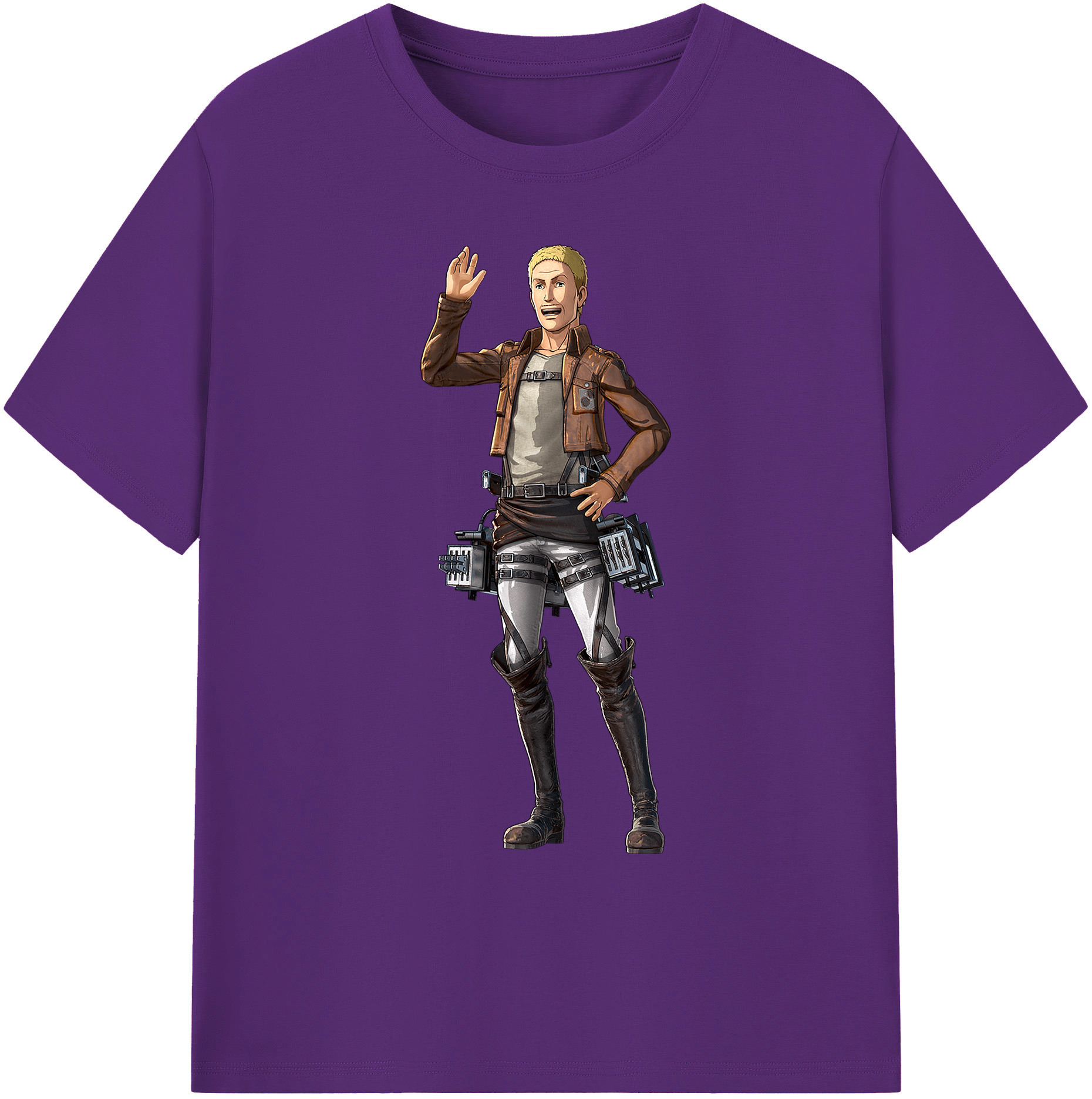 （画像用） 進撃の巨人 ハンネス Attack on Titan Hannes 綿100％ メンズ半袖Tシャツ｜肌触りやわらか＆通気性