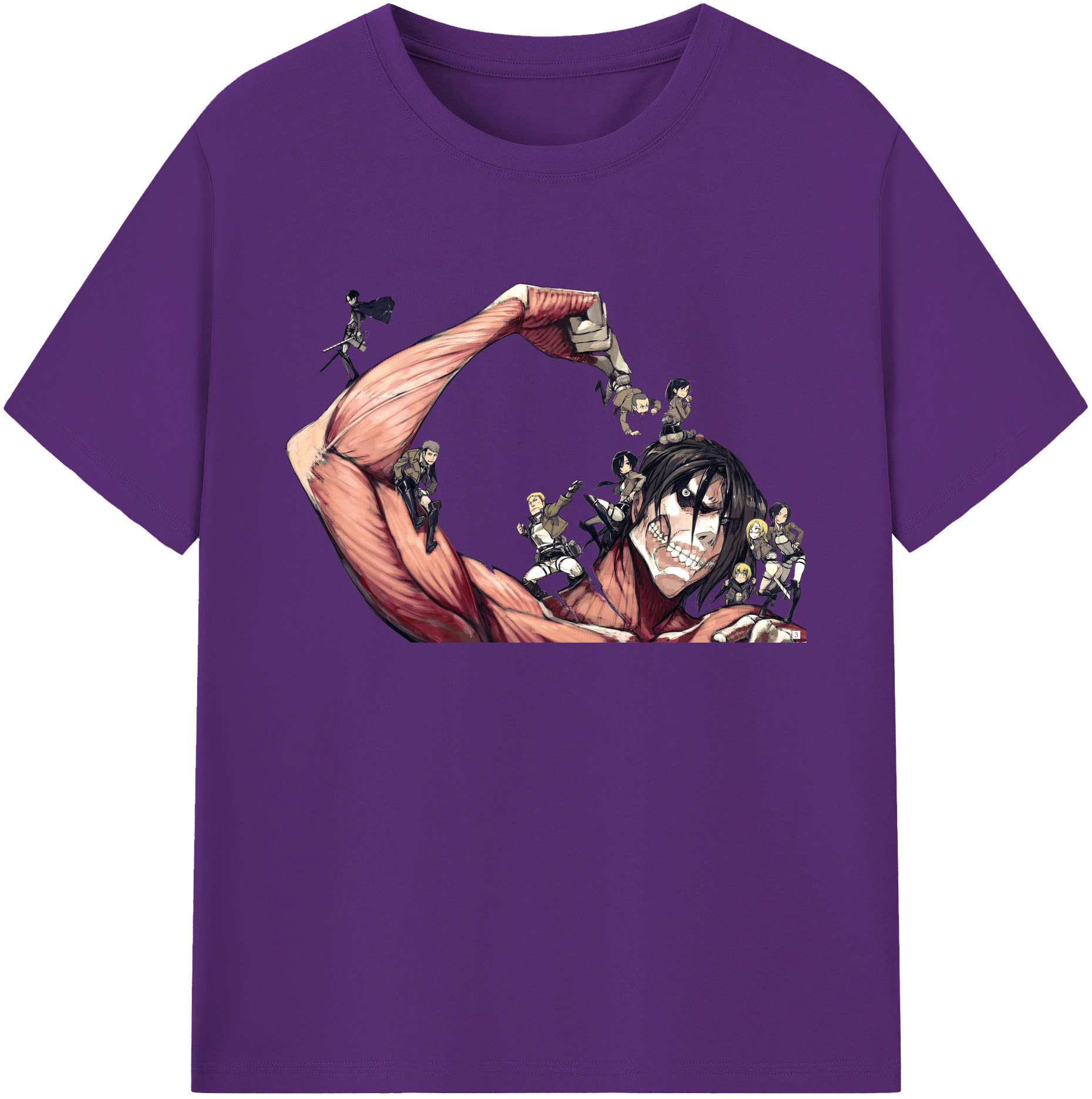 （画像用） 進撃の巨人 Attack on Titan 綿100％ メンズ半袖Tシャツ｜肌触りやわらか＆通気性
