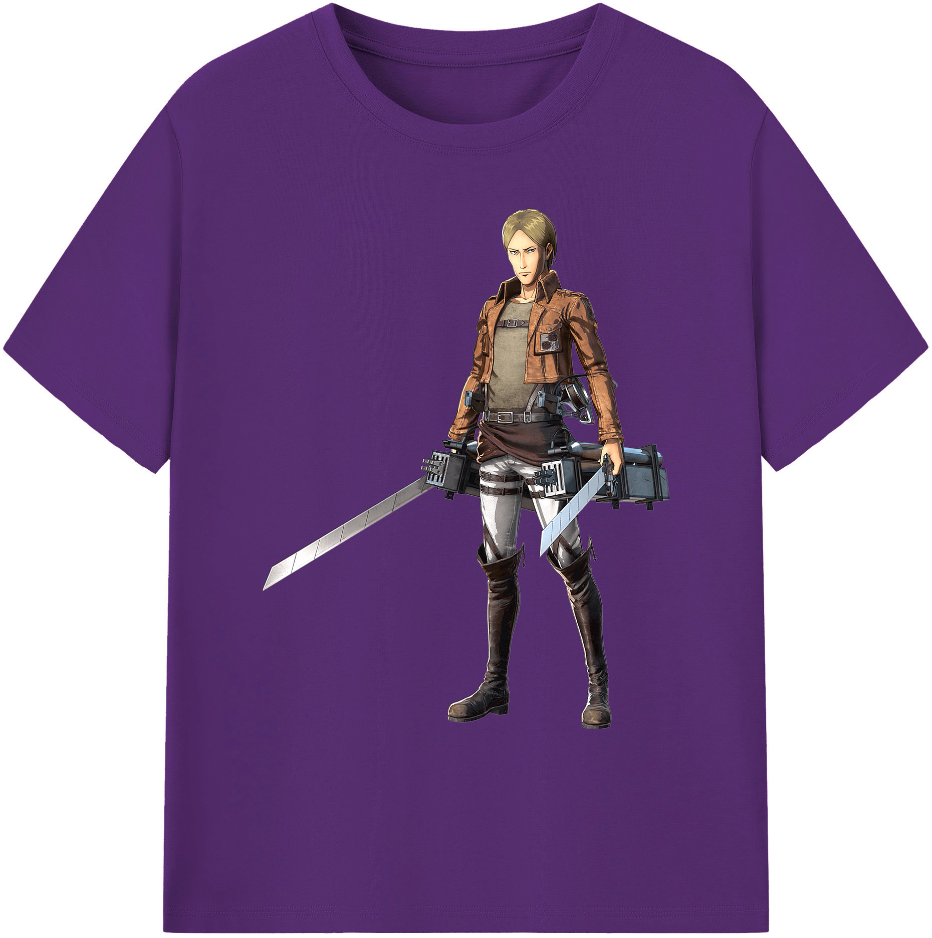 （画像用） 進撃の巨人 Attack on Titan 綿100％ メンズ半袖Tシャツ｜肌触りやわらか＆通気性