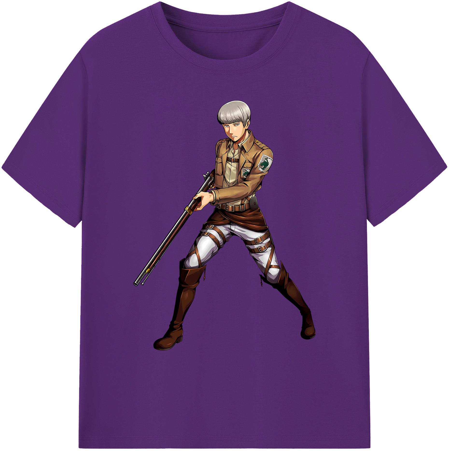 （画像用） 進撃の巨人 Attack on Titan 綿100％ メンズ半袖Tシャツ｜肌触りやわらか＆通気性