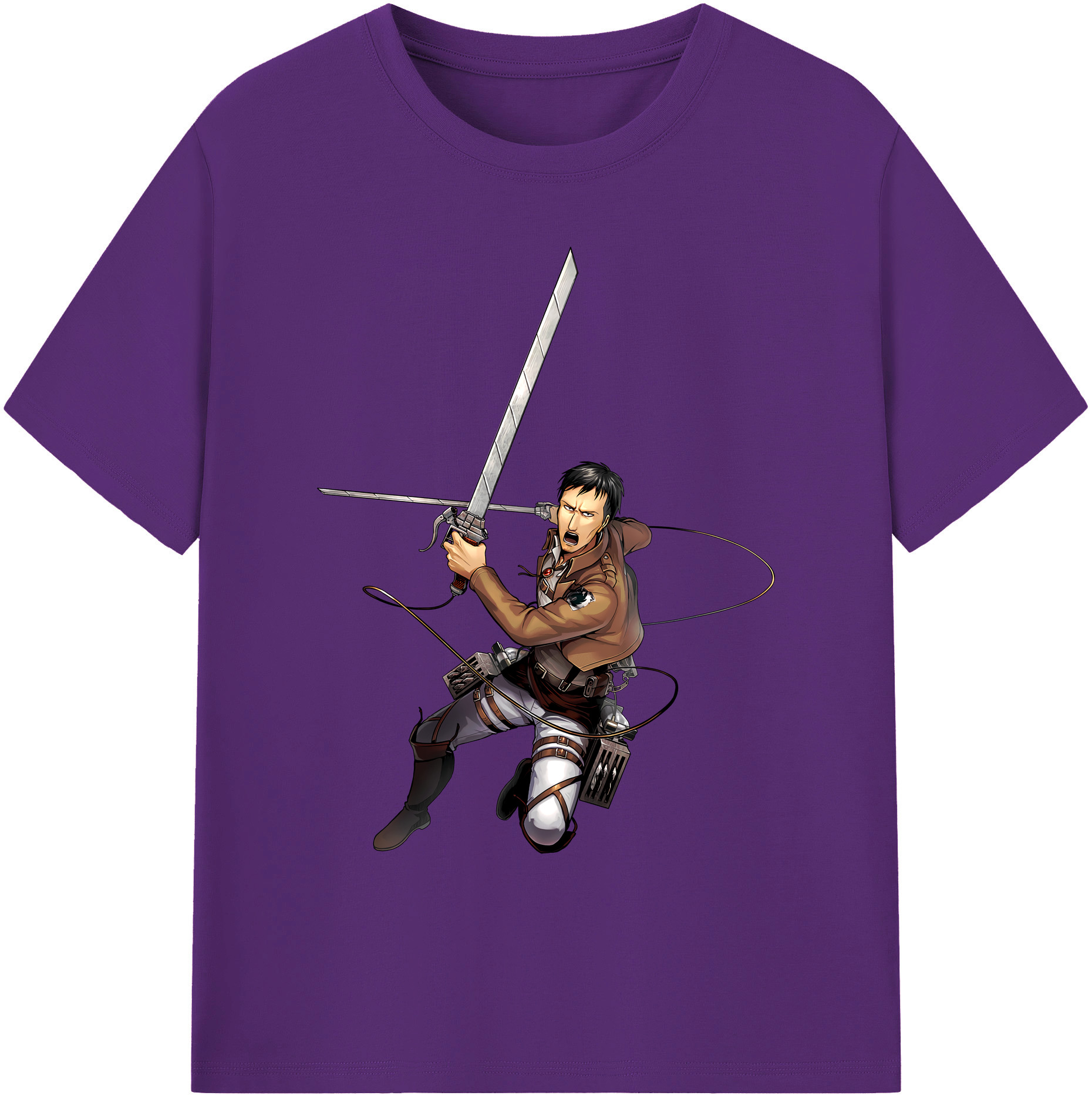 （画像用） 進撃の巨人 Attack on Titan 綿100％ メンズ半袖Tシャツ｜肌触りやわらか＆通気性