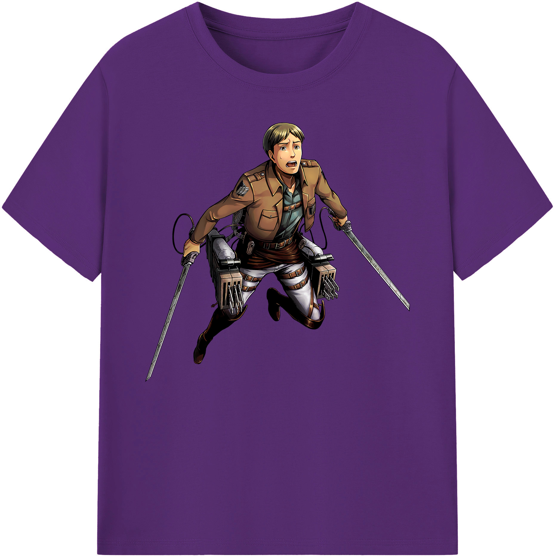 （画像用） 進撃の巨人 Attack on Titan 綿100％ メンズ半袖Tシャツ｜肌触りやわらか＆通気性