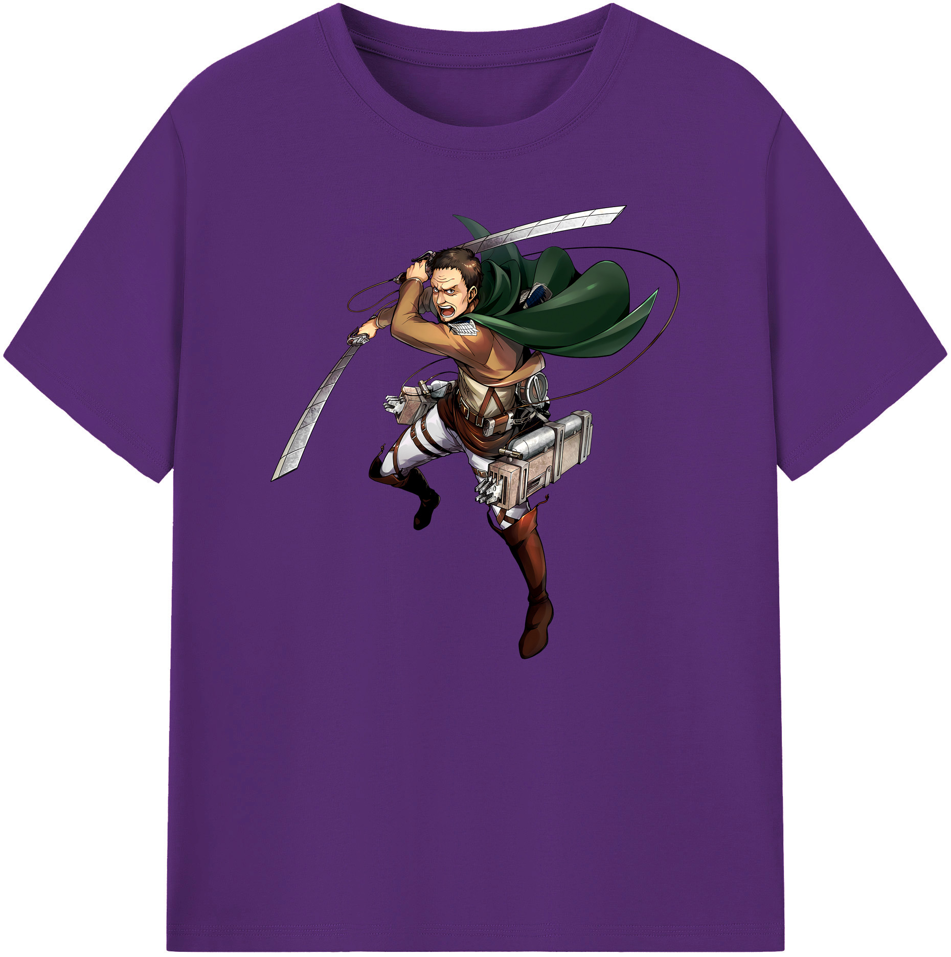 （画像用） 進撃の巨人 Attack on Titan 綿100％ メンズ半袖Tシャツ｜肌触りやわらか＆通気性
