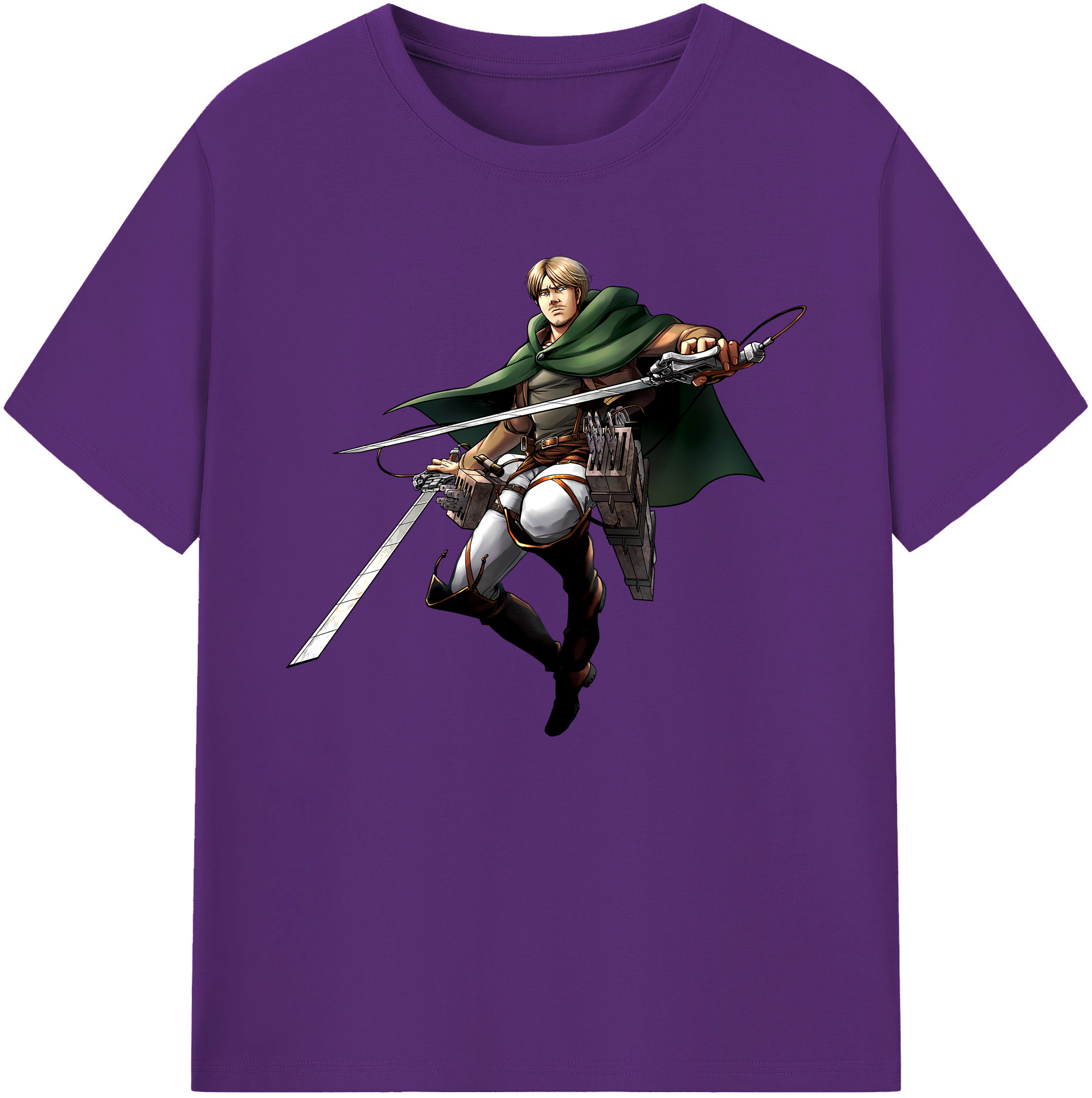 （画像用） 進撃の巨人 Attack on Titan 綿100％ メンズ半袖Tシャツ｜肌触りやわらか＆通気性
