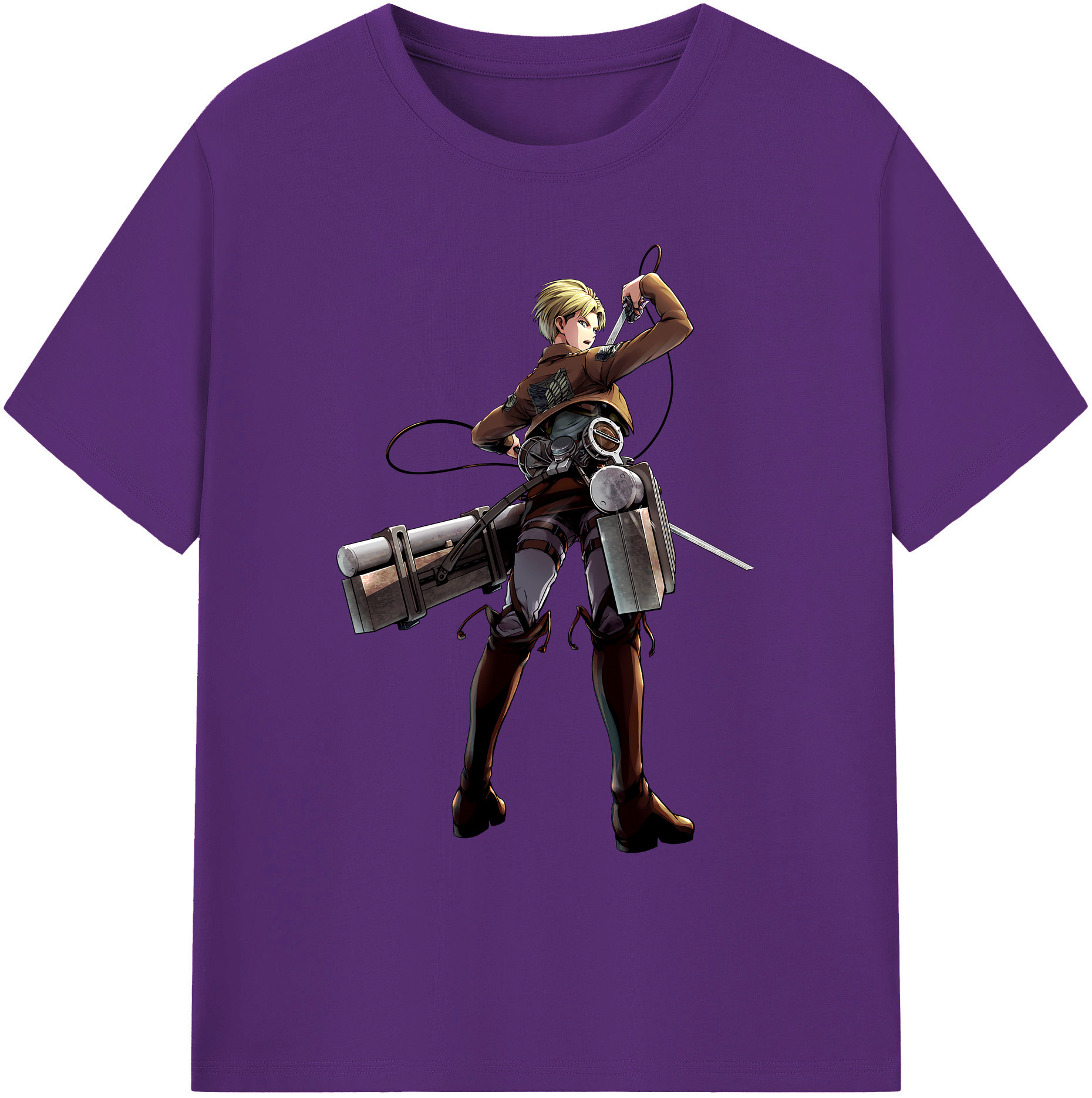 （画像用） 進撃の巨人 Attack on Titan 綿100％ メンズ半袖Tシャツ｜肌触りやわらか＆通気性
