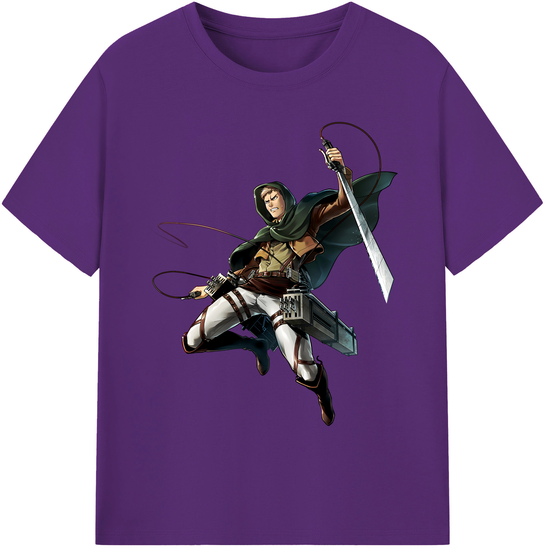 （画像用） 進撃の巨人 Attack on Titan 綿100％ メンズ半袖Tシャツ｜肌触りやわらか＆通気性
