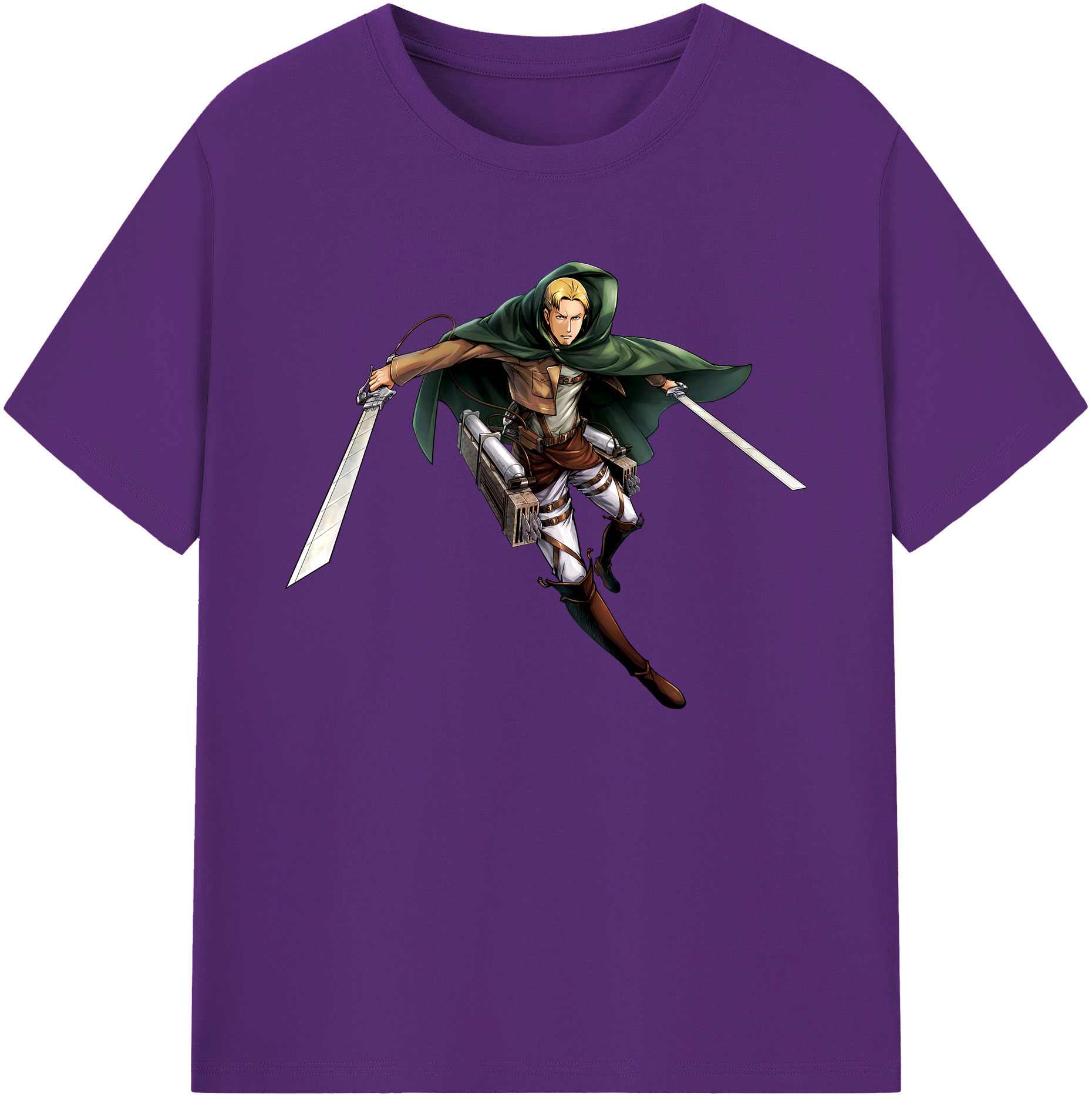 （画像用） 進撃の巨人 Attack on Titan 綿100％ メンズ半袖Tシャツ｜肌触りやわらか＆通気性