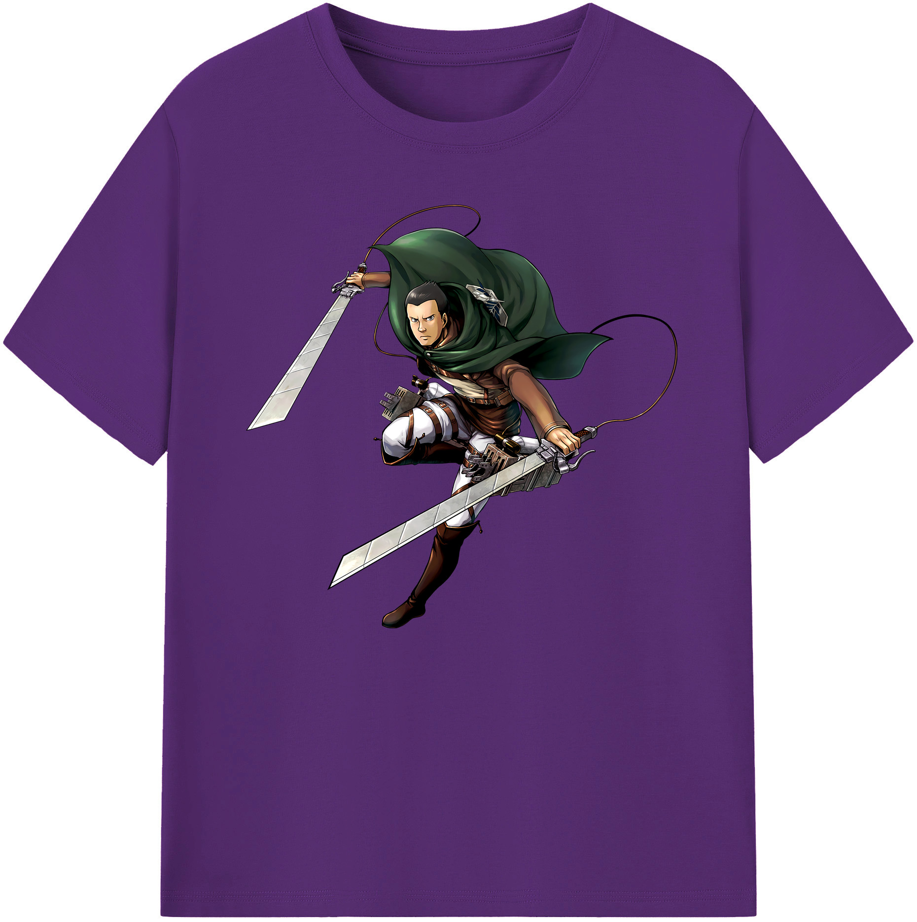 （画像用） 進撃の巨人 Attack on Titan 綿100％ メンズ半袖Tシャツ｜肌触りやわらか＆通気性