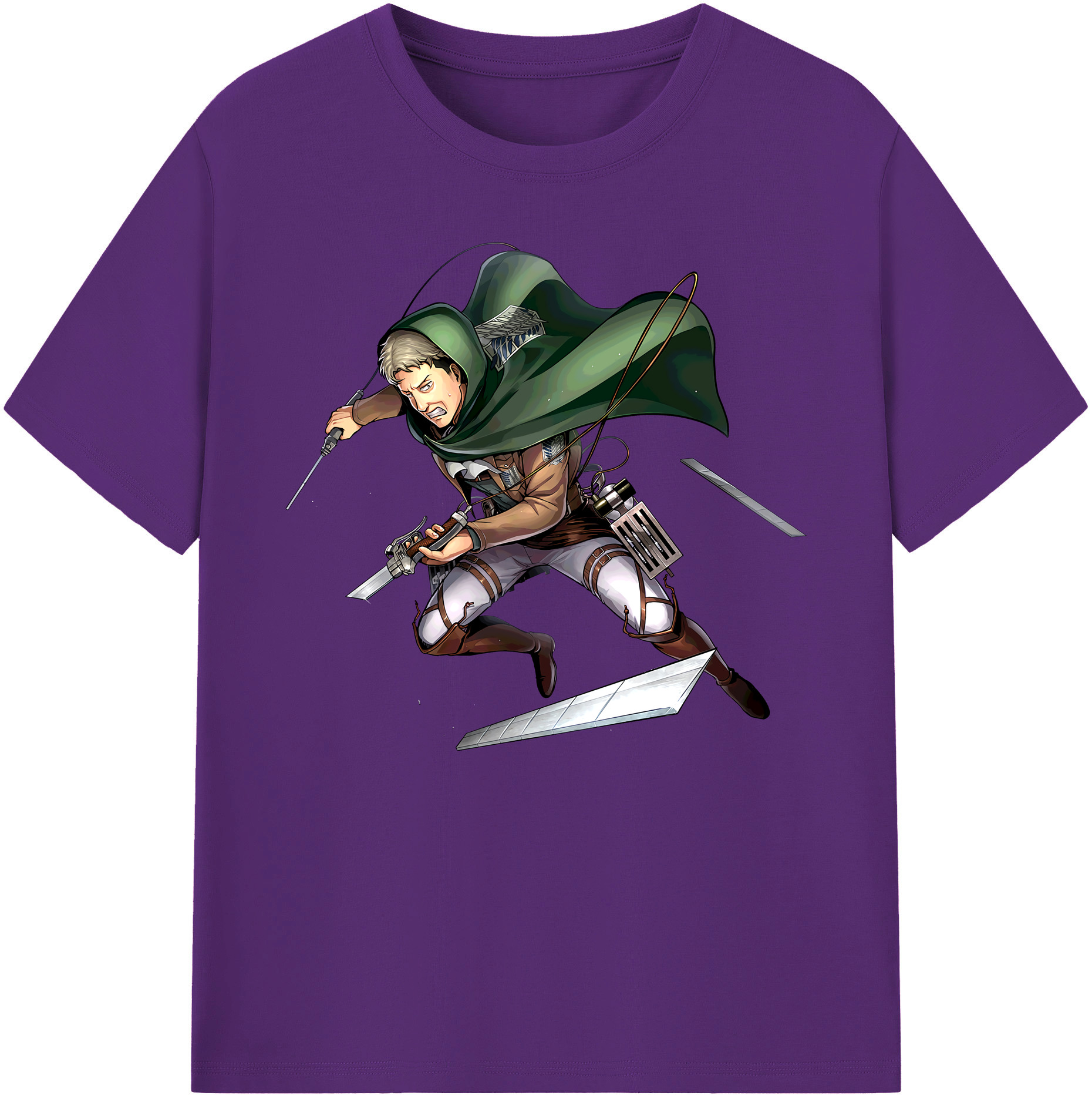 （画像用） 進撃の巨人 Attack on Titan 綿100％ メンズ半袖Tシャツ｜肌触りやわらか＆通気性