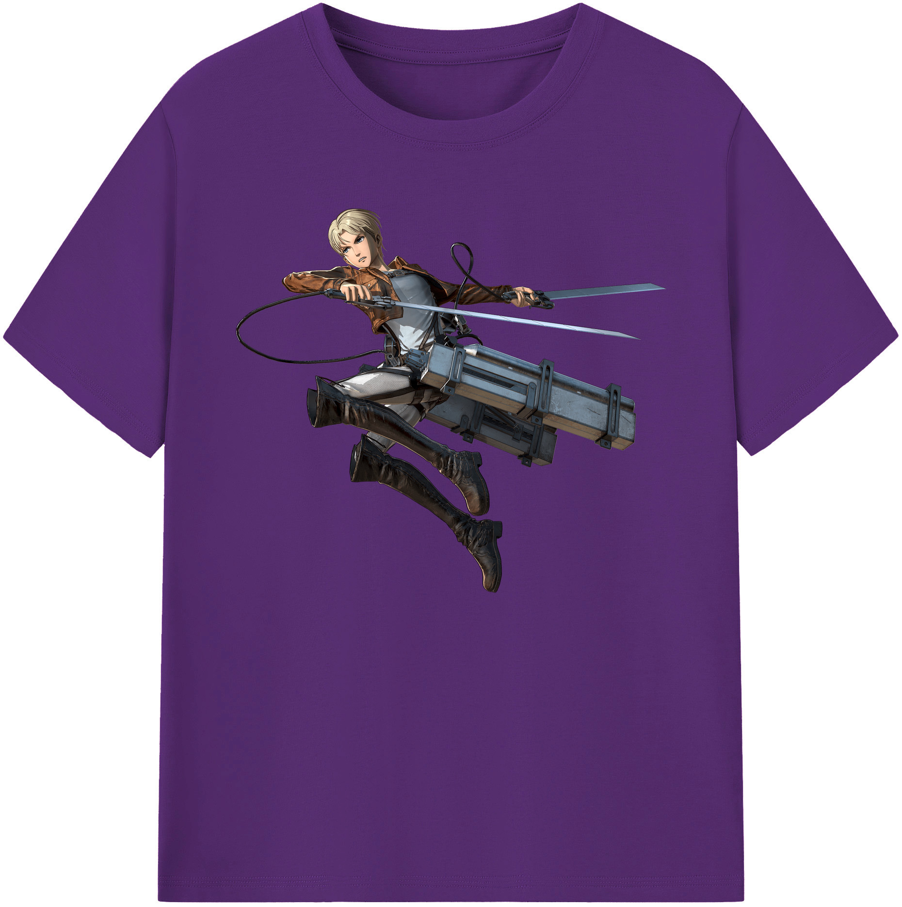 （画像用） 進撃の巨人 Attack on Titan 綿100％ メンズ半袖Tシャツ｜肌触りやわらか＆通気性