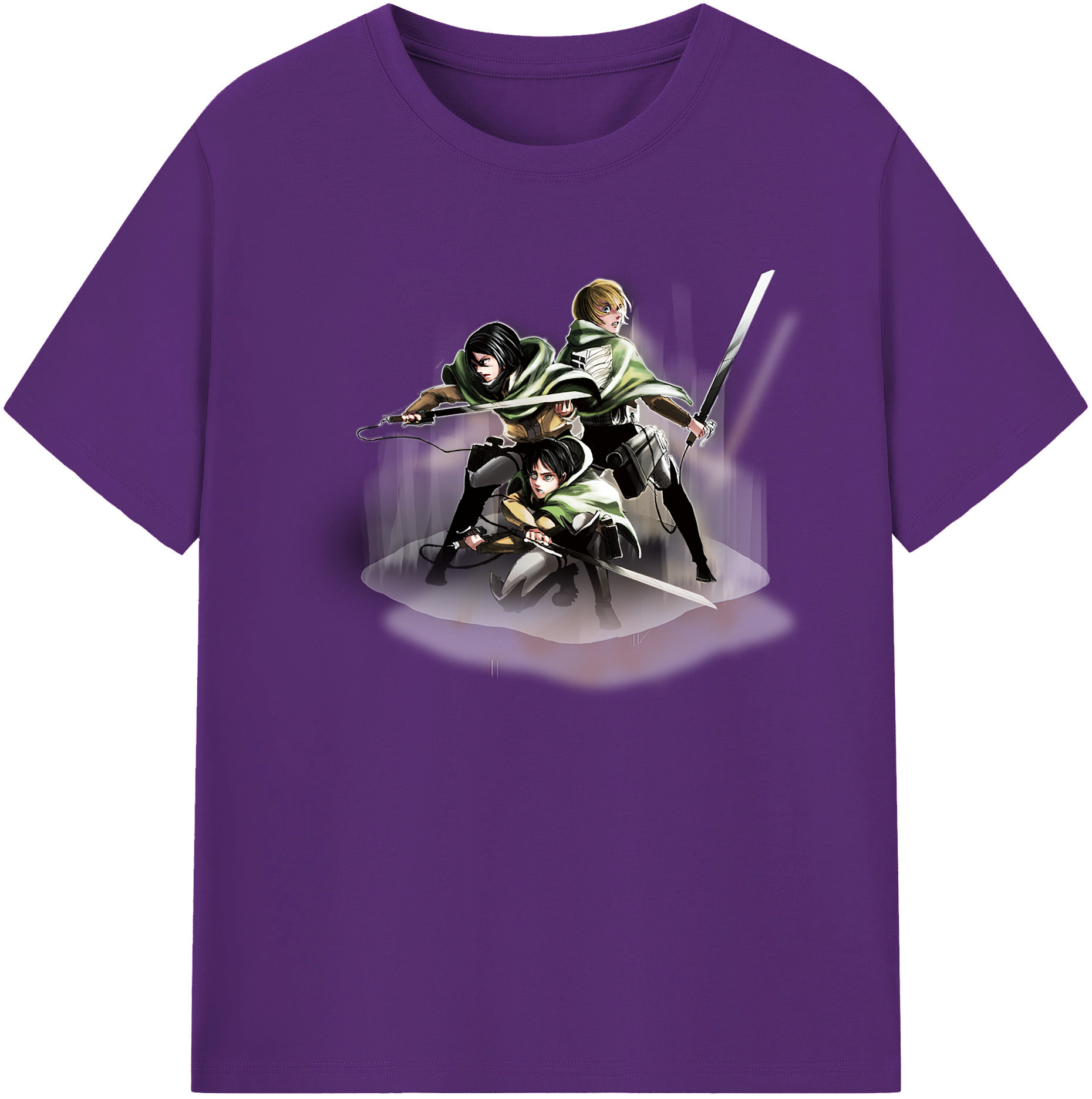 （画像用） 進撃の巨人 Attack on Titan 綿100％ メンズ半袖Tシャツ｜肌触りやわらか＆通気性
