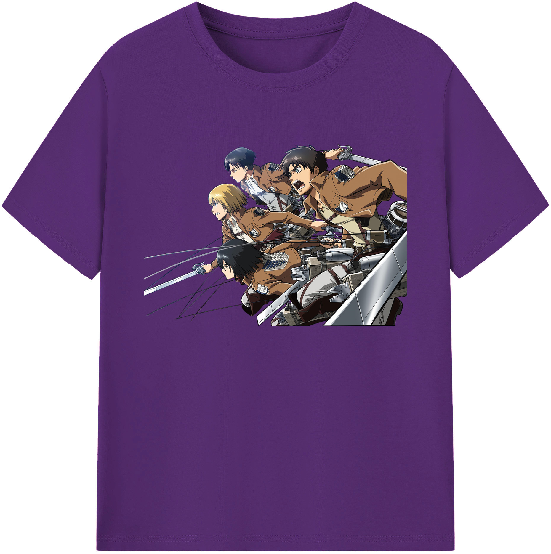 （画像用） 進撃の巨人 Attack on Titan 綿100％ メンズ半袖Tシャツ｜肌触りやわらか＆通気性