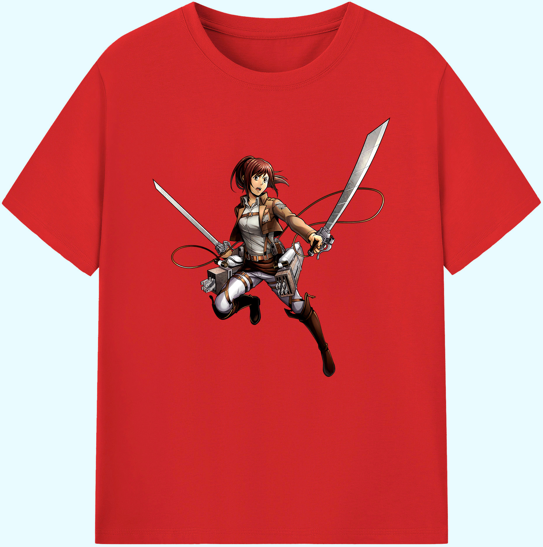 （画像用） 進撃の巨人 サシャ·ブラウス Attack on Titan Sasha Blaus 綿100％ メンズ半袖Tシャツ｜肌触りやわらか＆通気性