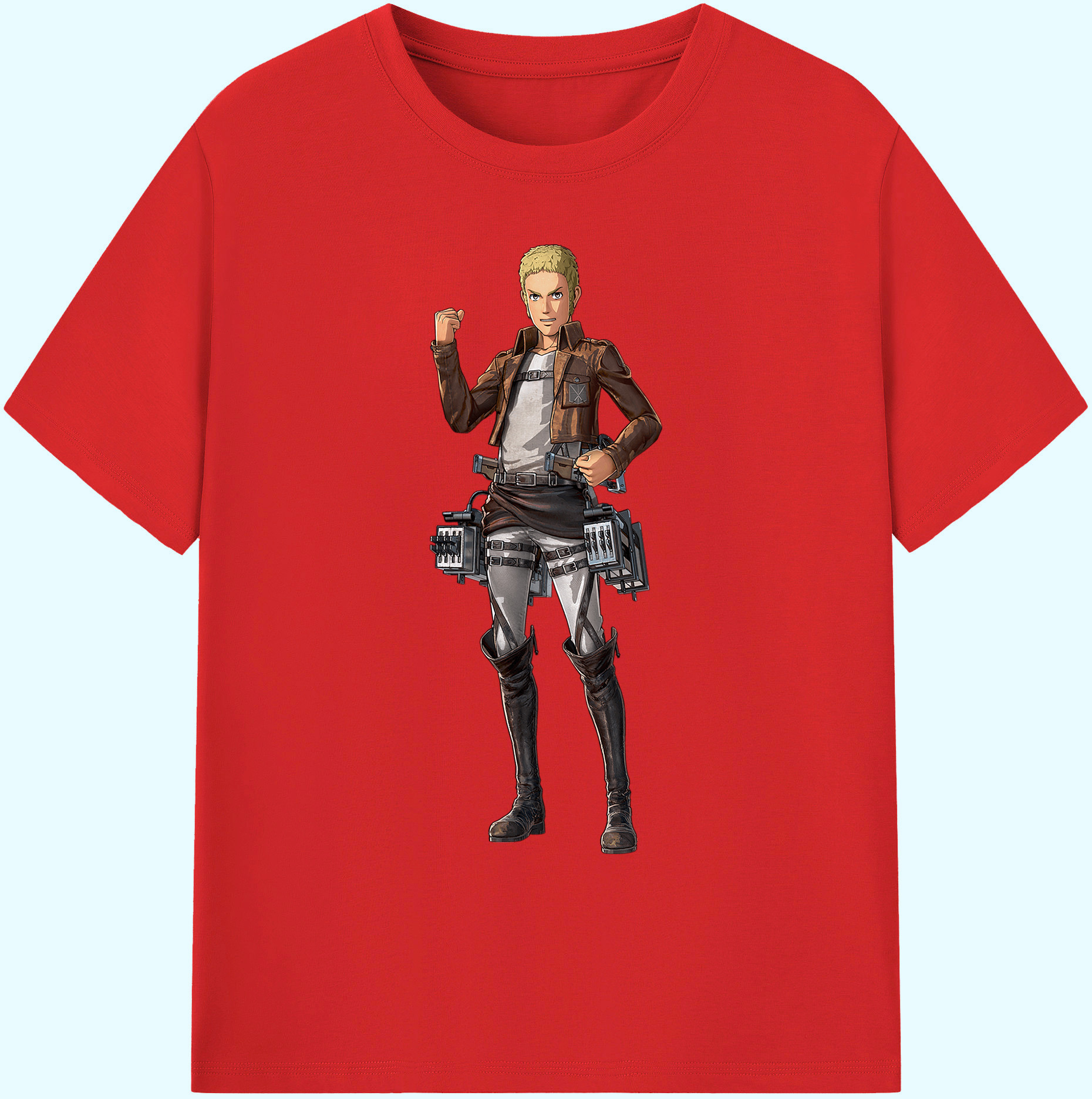 （画像用） 進撃の巨人 ライナー・ブラウン Attack on Titan Reiner Braun 綿100％ メンズ半袖Tシャツ｜肌触りやわらか＆通気性