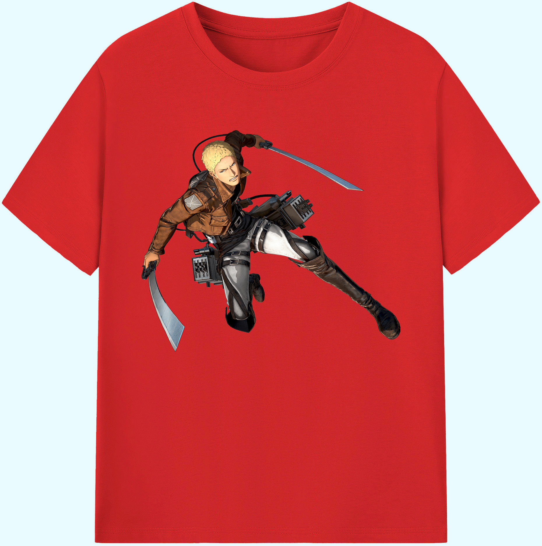 （画像用） 進撃の巨人 ライナー・ブラウン Attack on Titan Reiner Braun 綿100％ メンズ半袖Tシャツ｜肌触りやわらか＆通気性