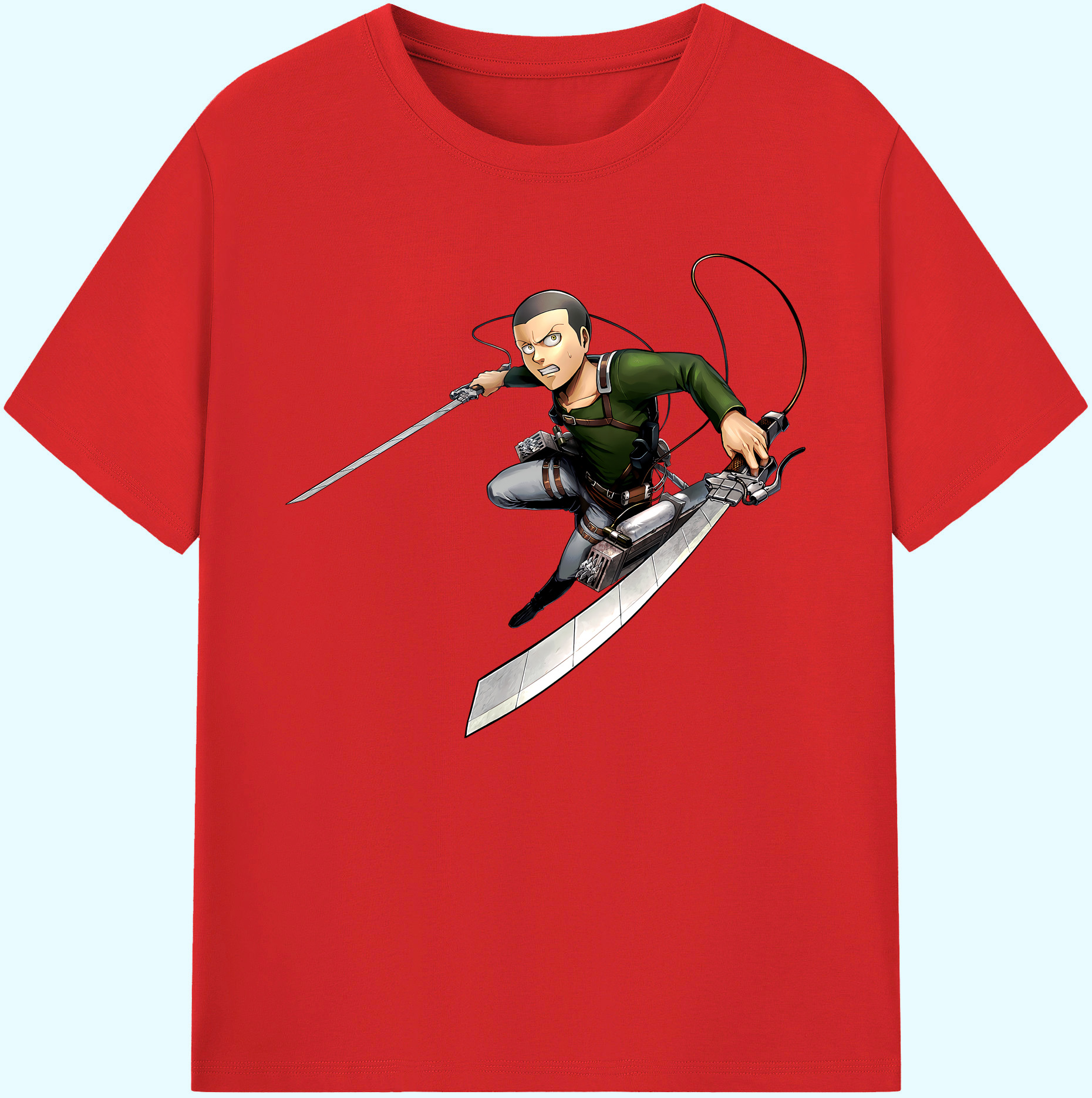 （画像用） 進撃の巨人 コニー·スプリンガー Attack on Titan Connie Springer 綿100％ メンズ半袖Tシャツ｜肌触りやわらか＆通気性