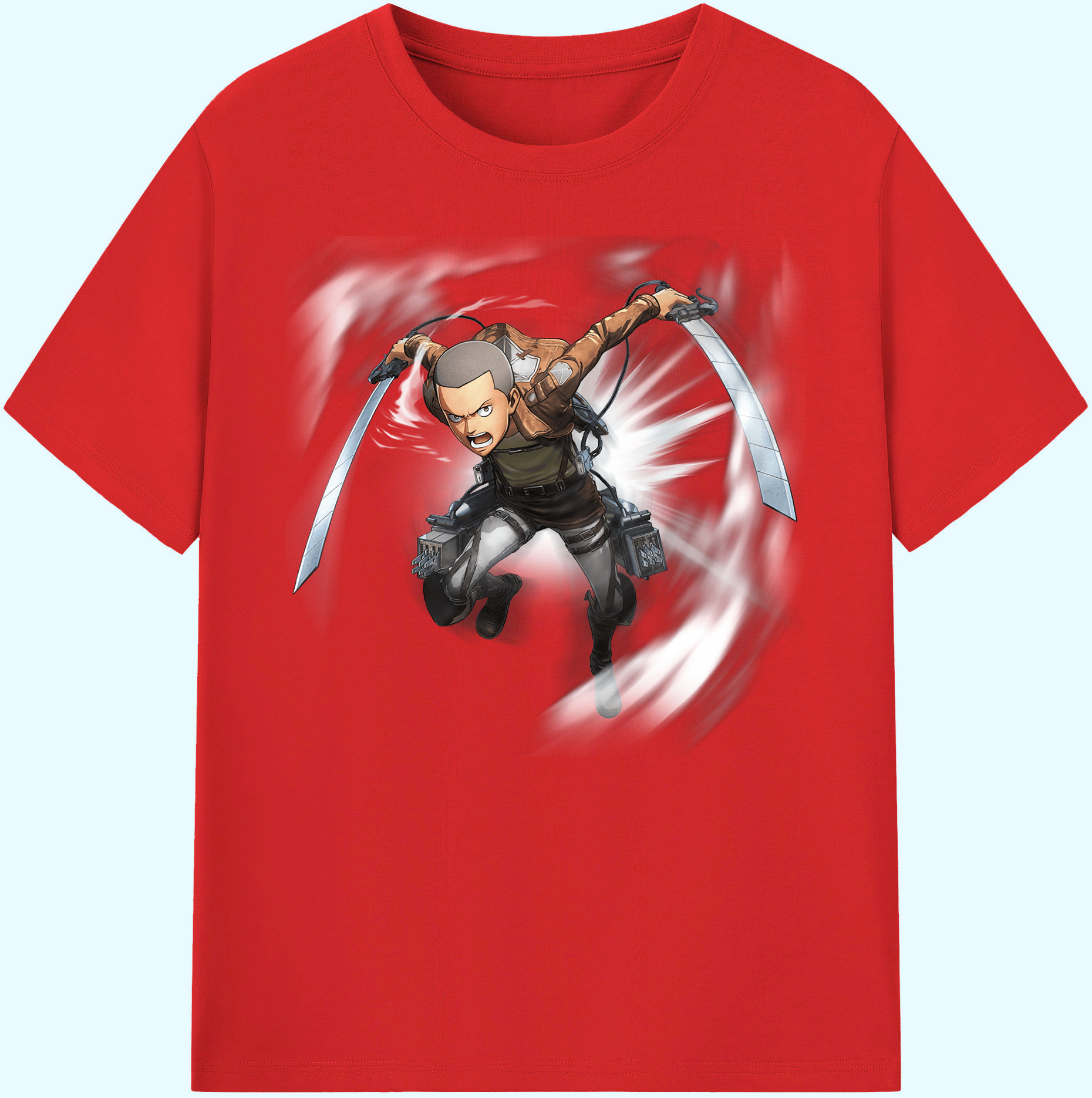 （画像用） 進撃の巨人 コニー·スプリンガー Attack on Titan Connie Springer 綿100％ メンズ半袖Tシャツ｜肌触りやわらか＆通気性
